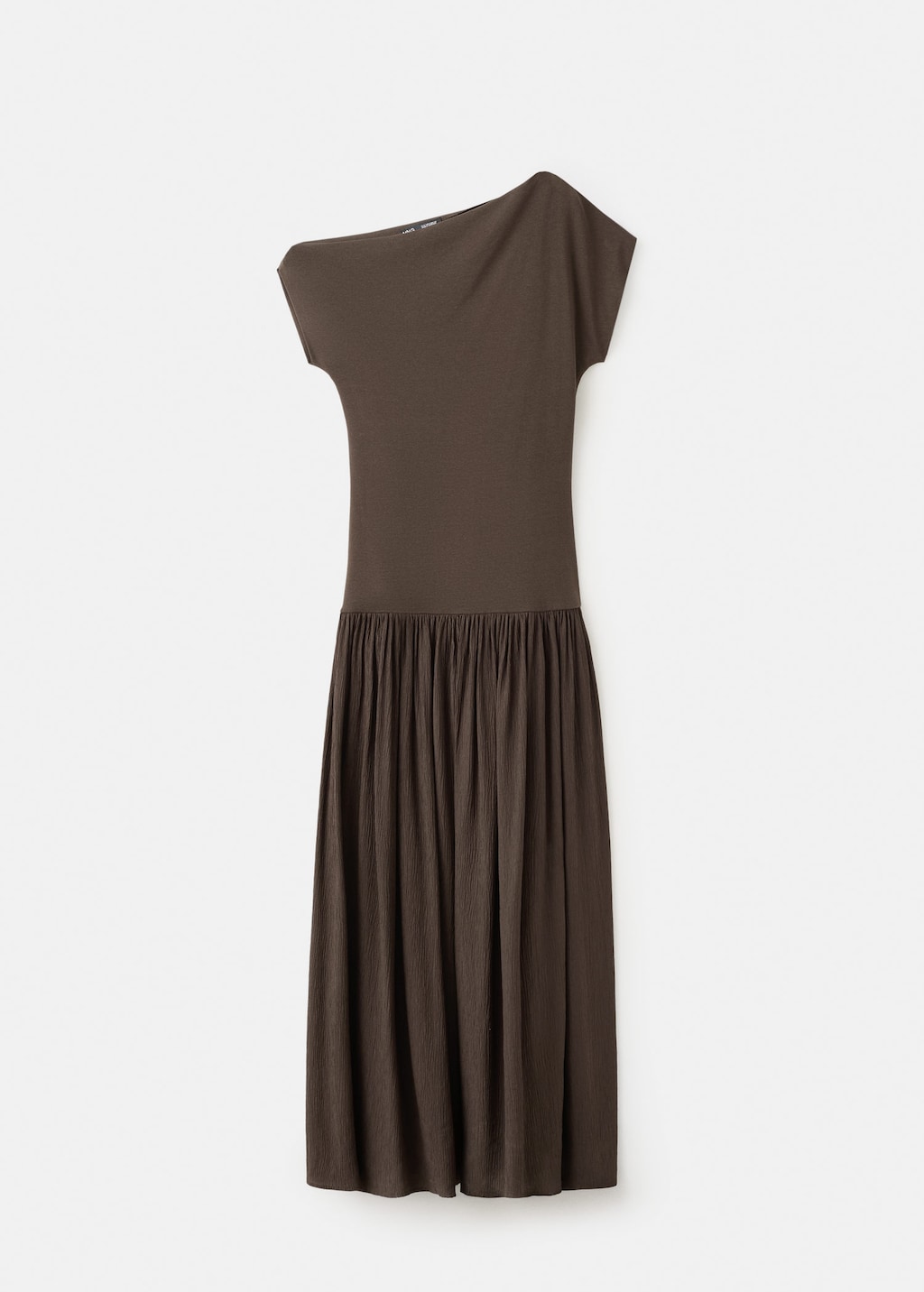 Mango Robe Asymétrique Évasée Marron - Femme - Xxl -  In Brown