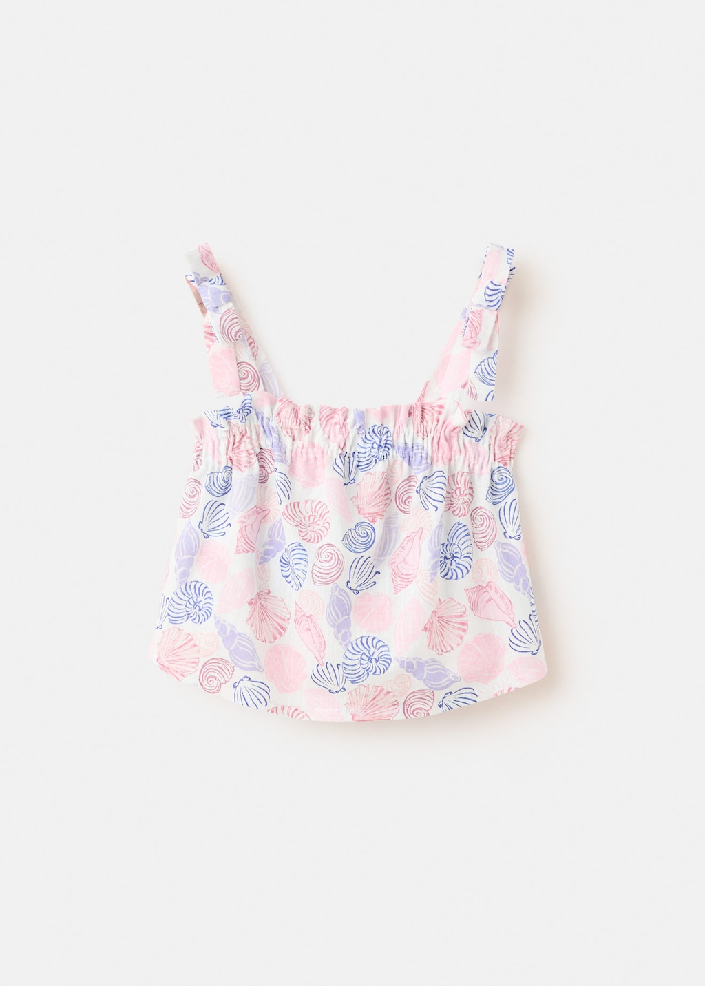 Mango Kids' Printed Cotton Blouse In Off White