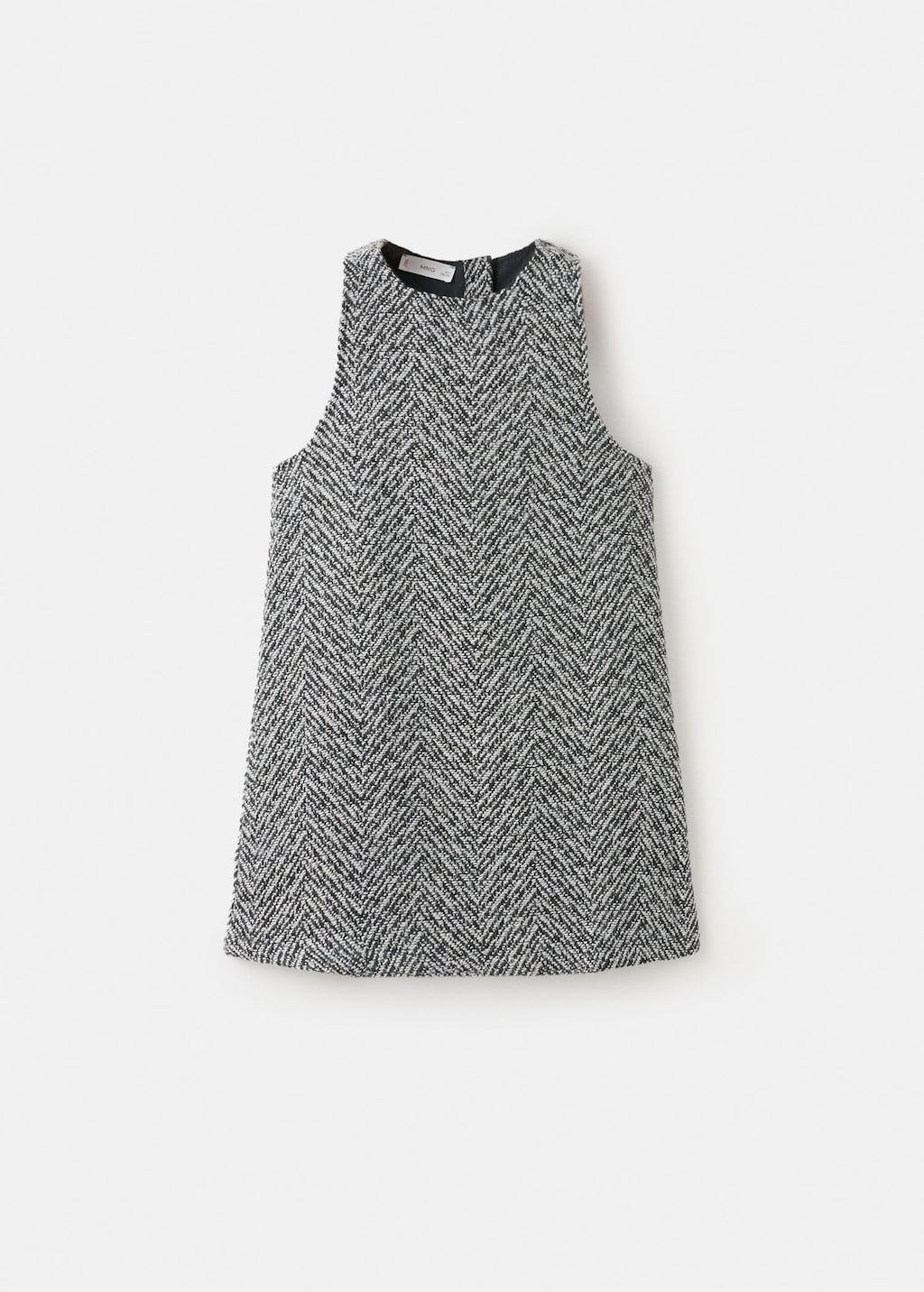 Mango Kids' Lurex Tweed Dress Blue In Gray