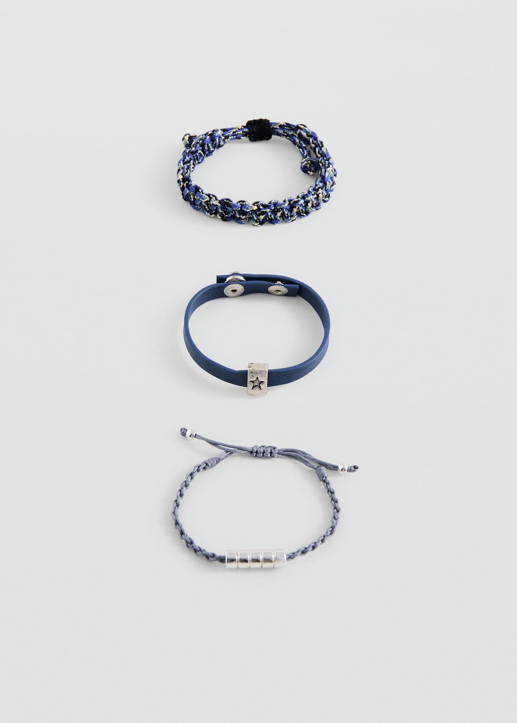 Mango Kids' Pack Of 3 Bracelets Navy In Multi