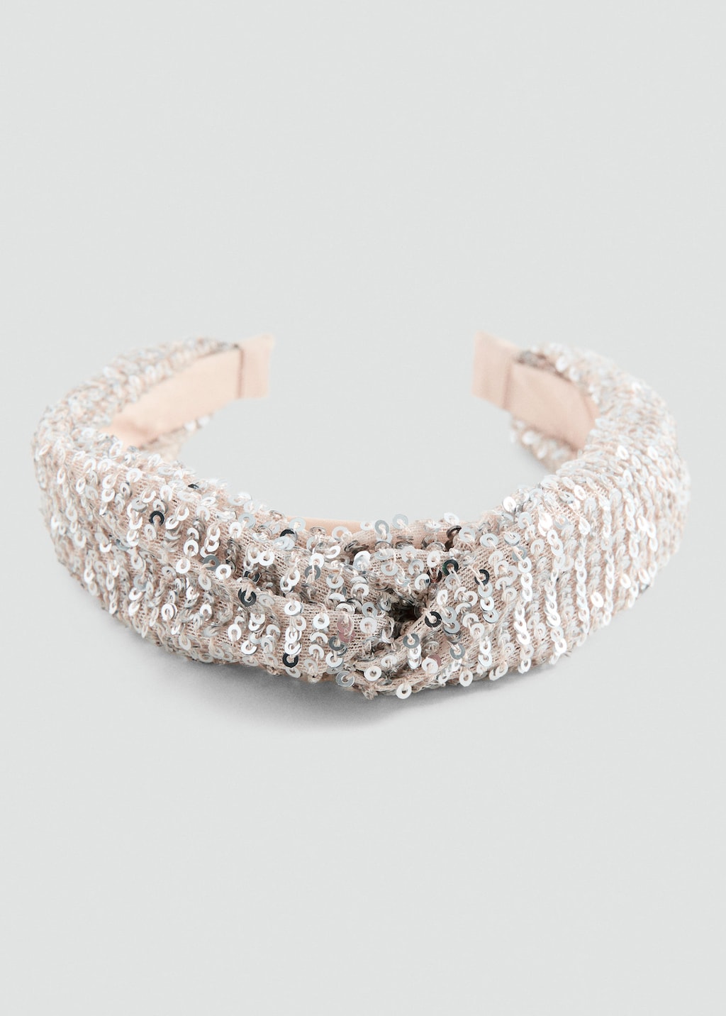 Mango Kids' Sequin Shimmer Headband Sand In Neutral