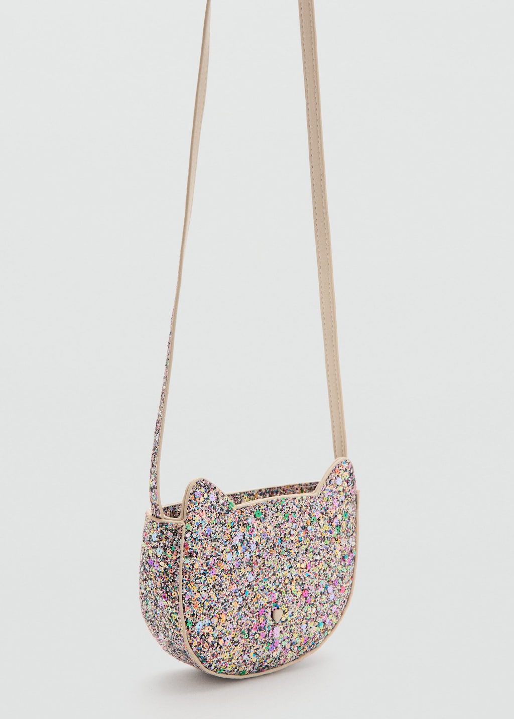 Mango Glitter Cat Purse Pink In Animal Print