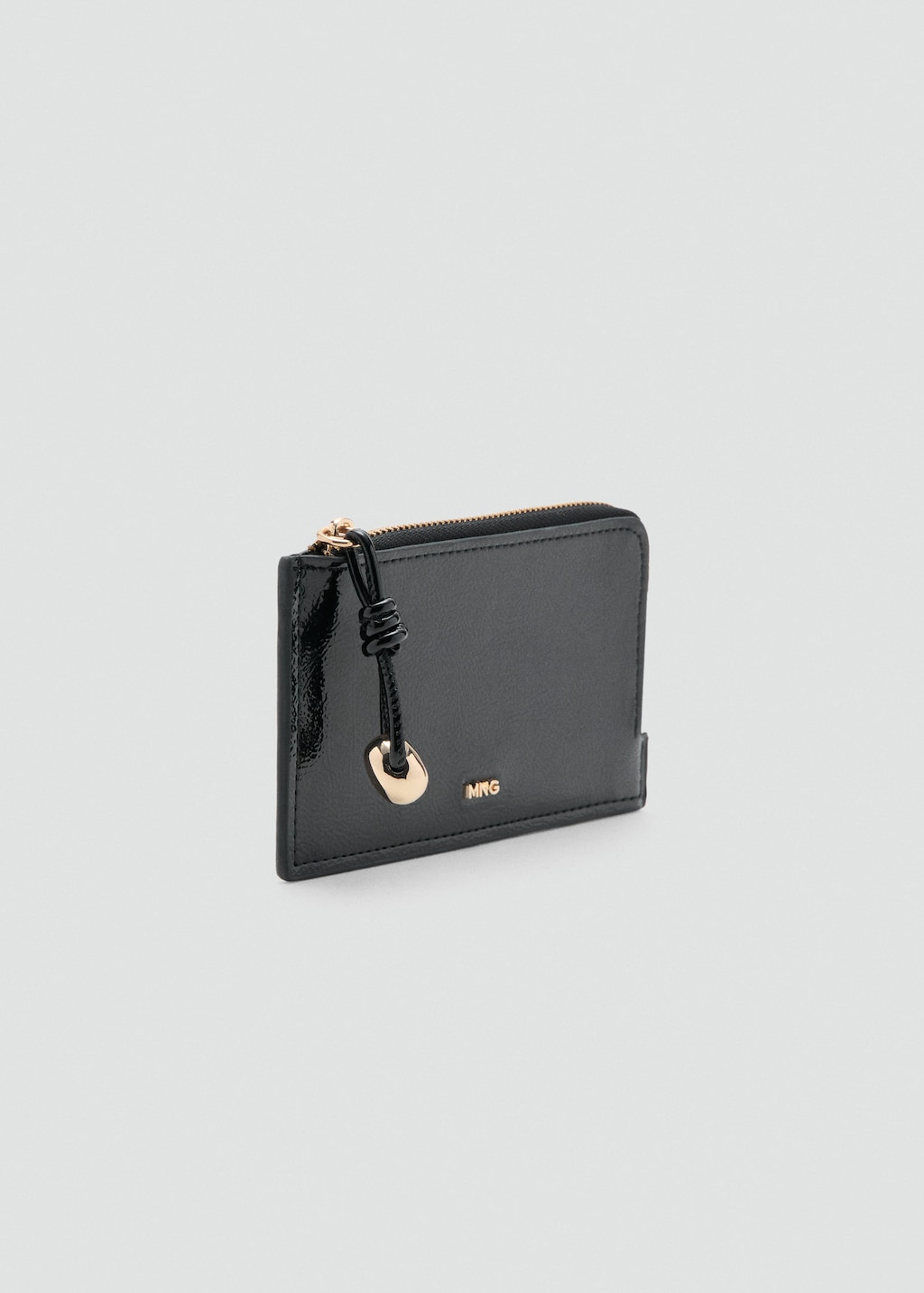 Mango Mini Porte-cartes En Perles Noir - Femme - Taille Unique - In Black