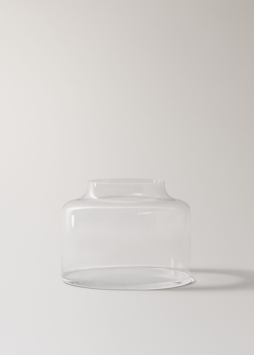 Mango Small Crystal Vase Ice Grey In Transparent