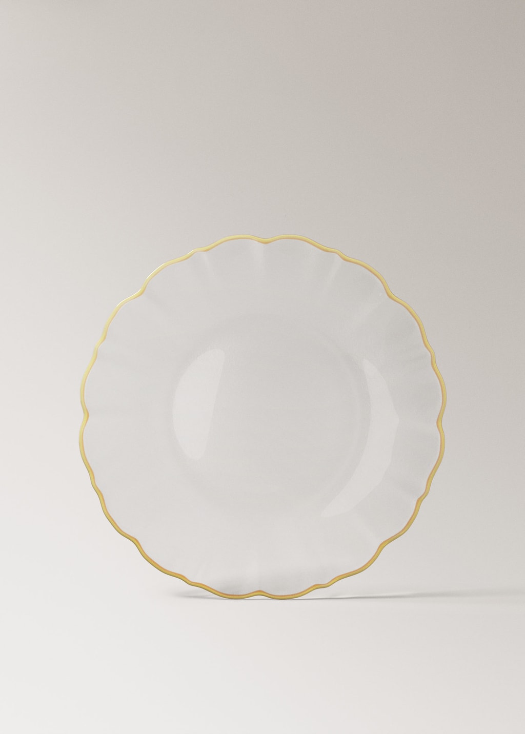 Mango Contrast Glass Dinner Plate Ice Grey In White