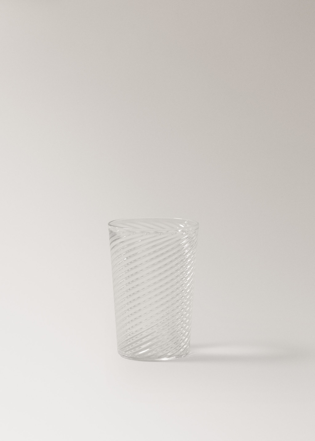 Mango 100% Borosilicate Glass Tumbler With Embossed Design Ice Grey In Transparent