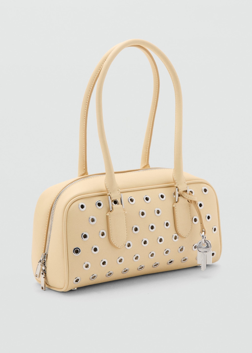 Mango Bowling Bag Eyelets In Vanilla