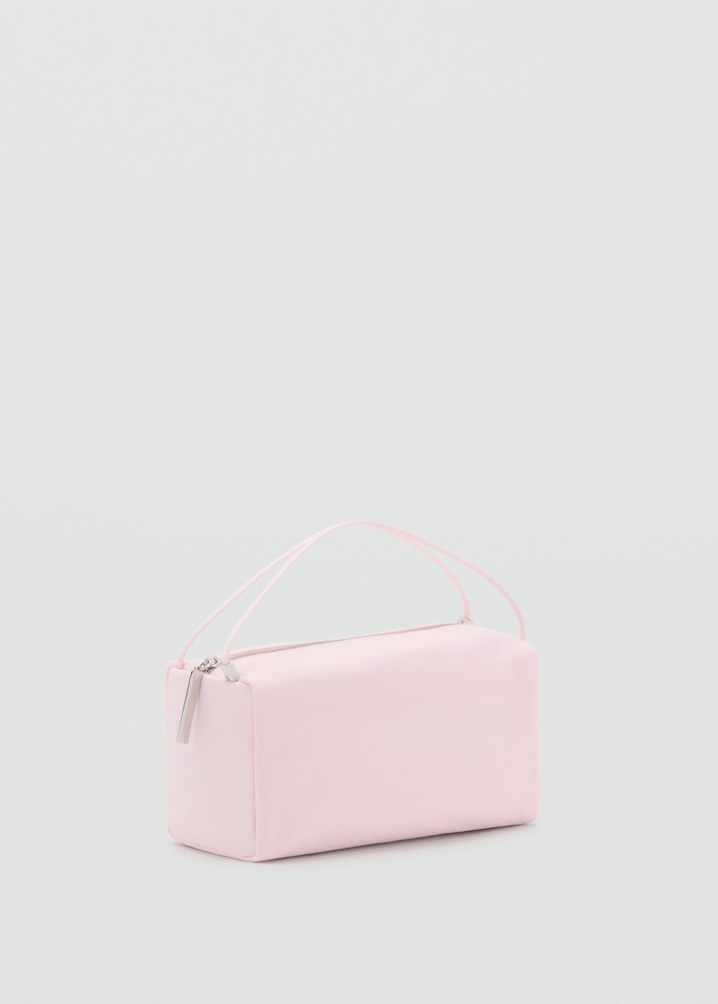 Mango Small Nylon Shoulder Handbag Pale Pink