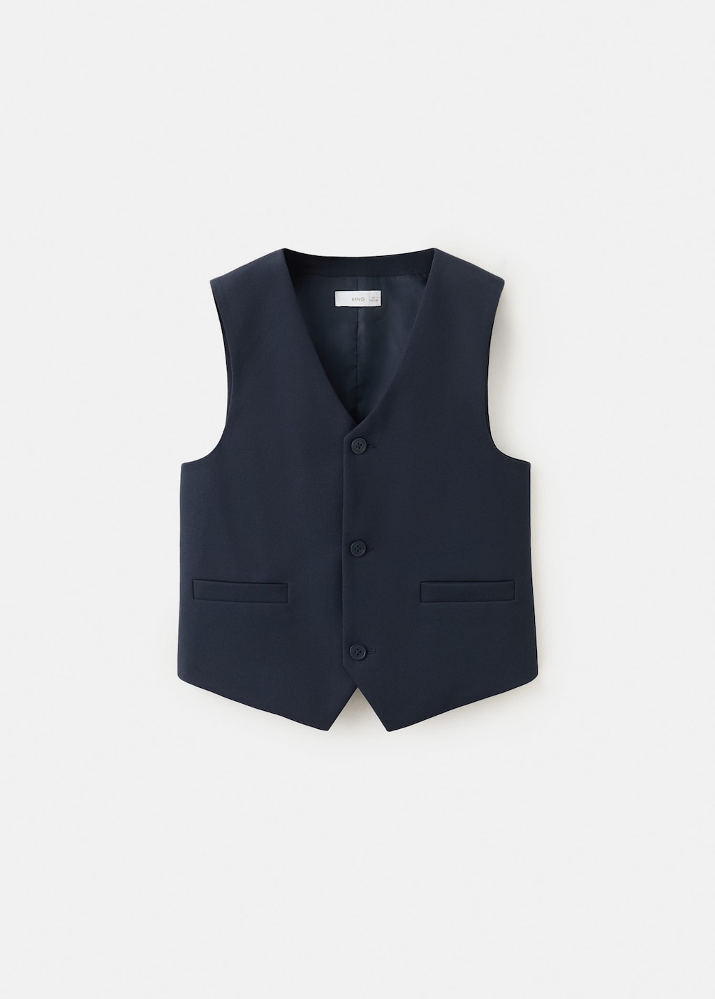 Mango Kids' Slim-fit Suit Waistcoat Navy In Black