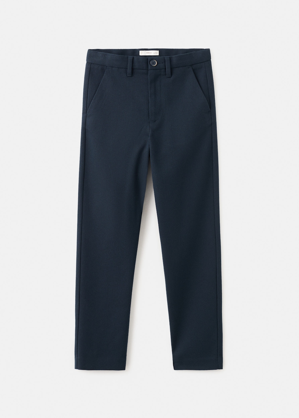 Mango Kids' Straight Suit Trousers Navy In Blue