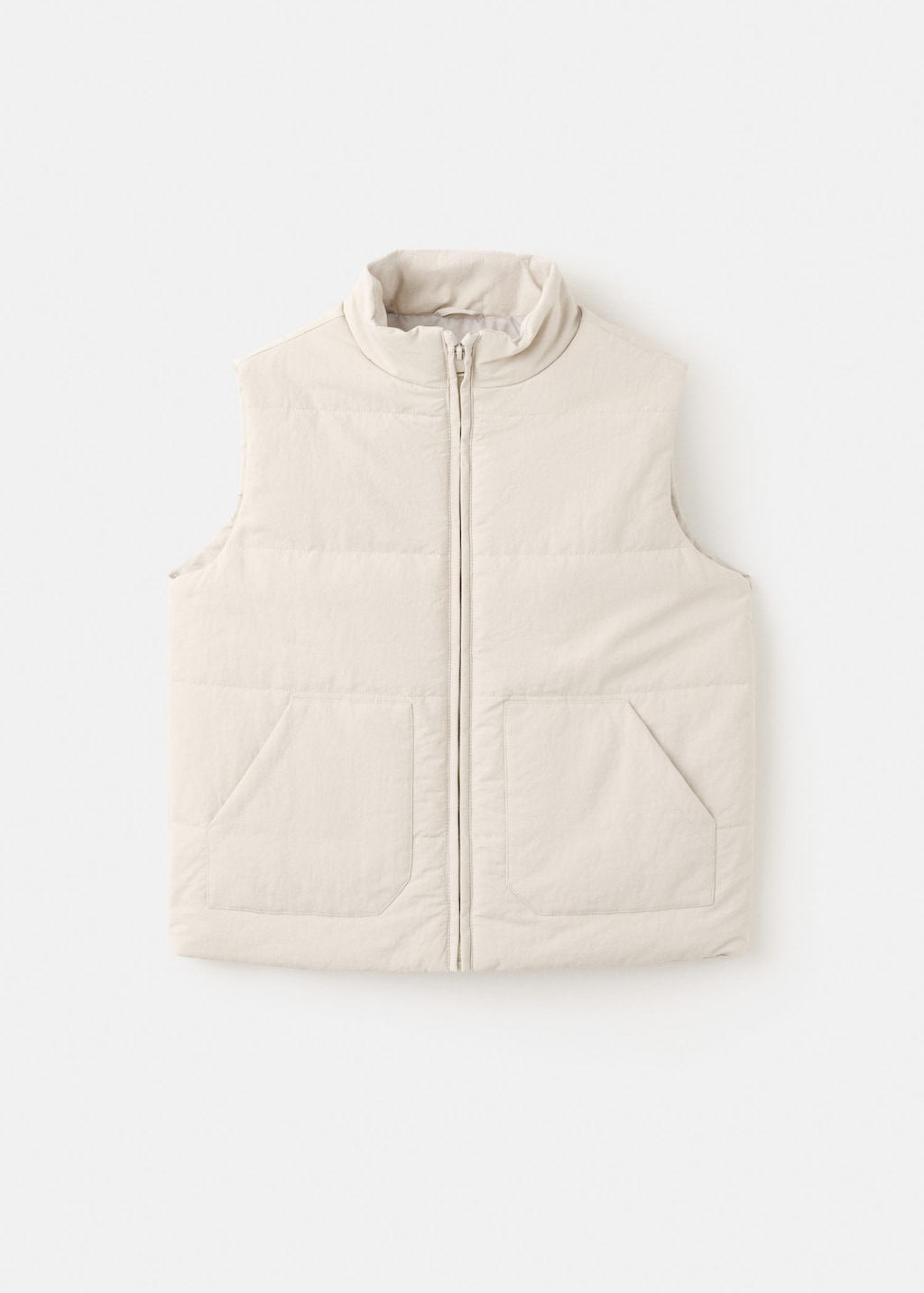 Mango Kids' Water-repellent Quilted Gilet Ice Grey In Neutral
