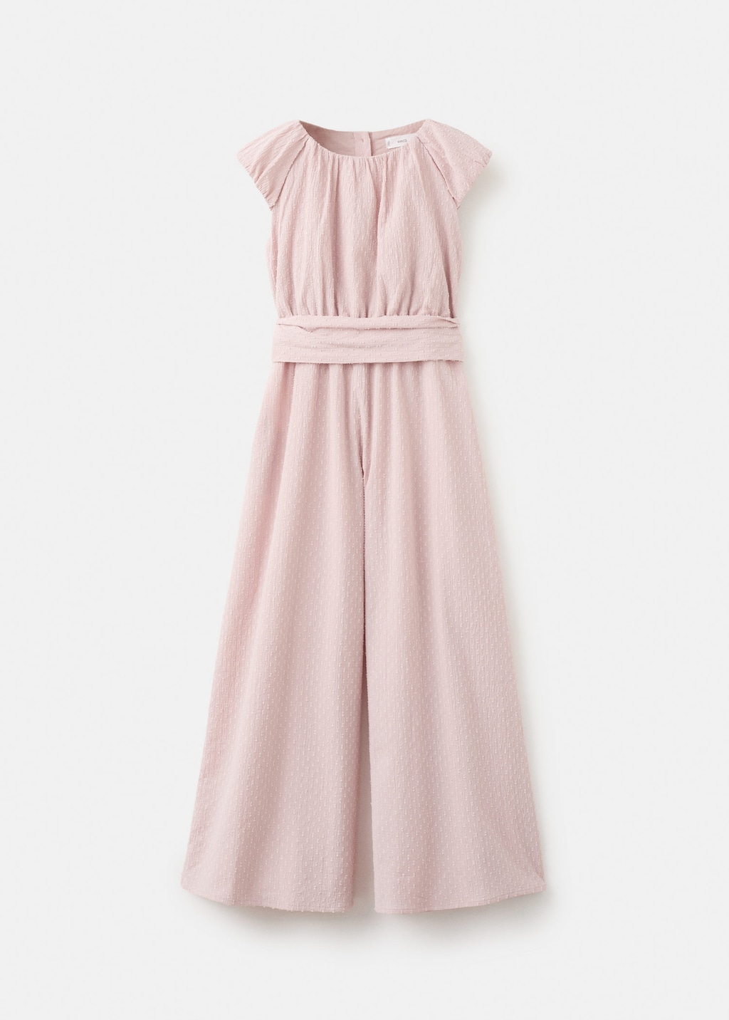 Mango Kids' Bow Long Jumpsuit Pink