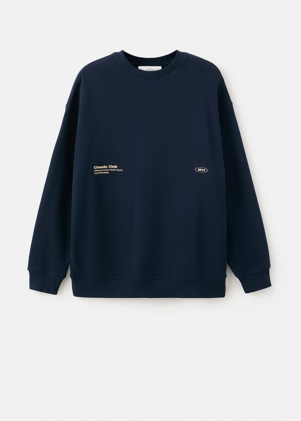 Mango Sweatshirt Classic Navy In Brown