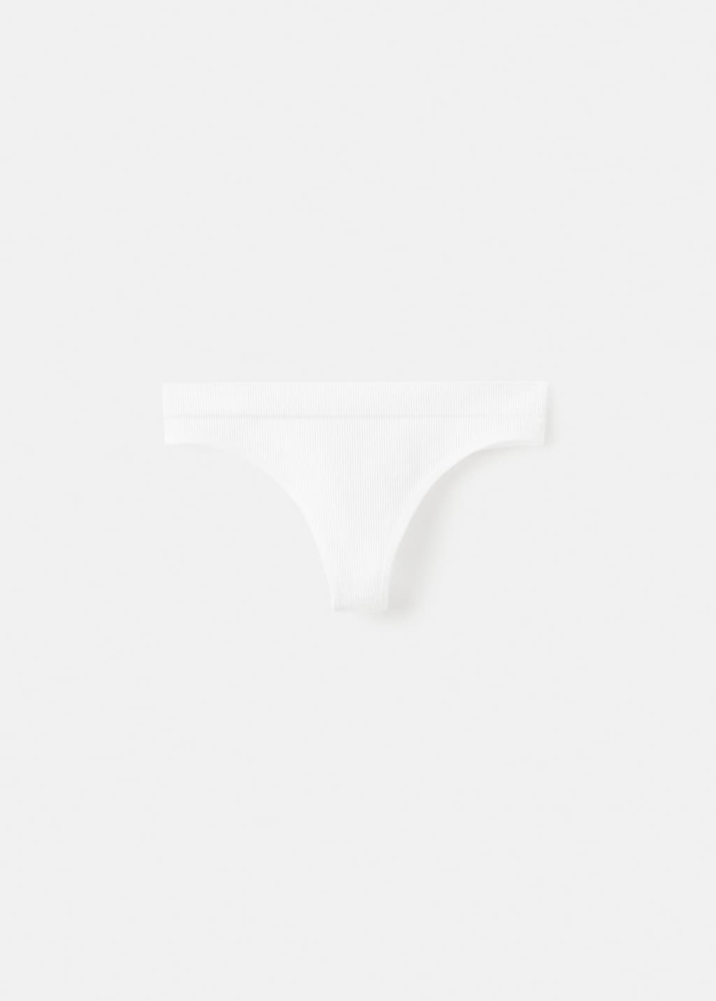 Mango Pack Of 2 Ribbed Knickers Off White