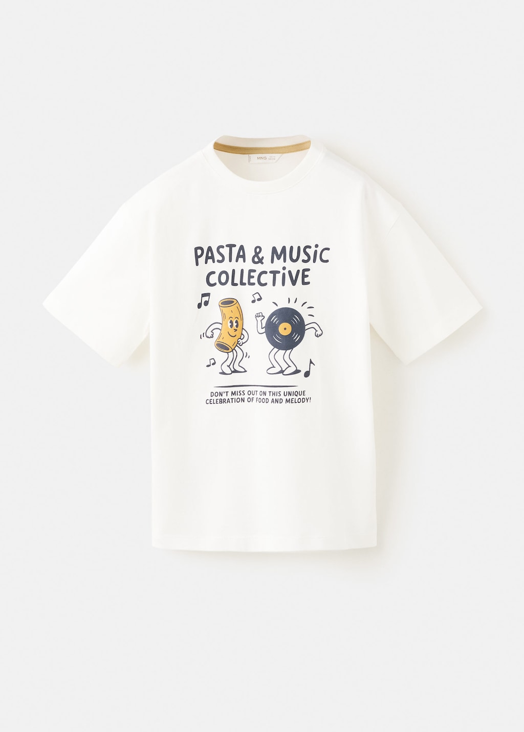 Mango Kids' Printed Cotton-blend T-shirt Off White
