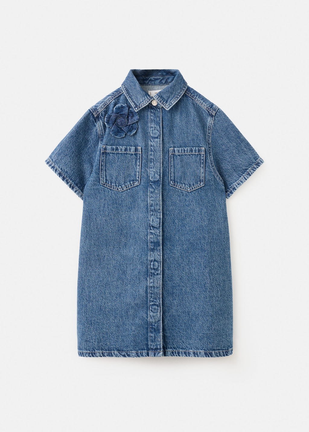 Mango Kids' Denim Midi-dress Medium Blue