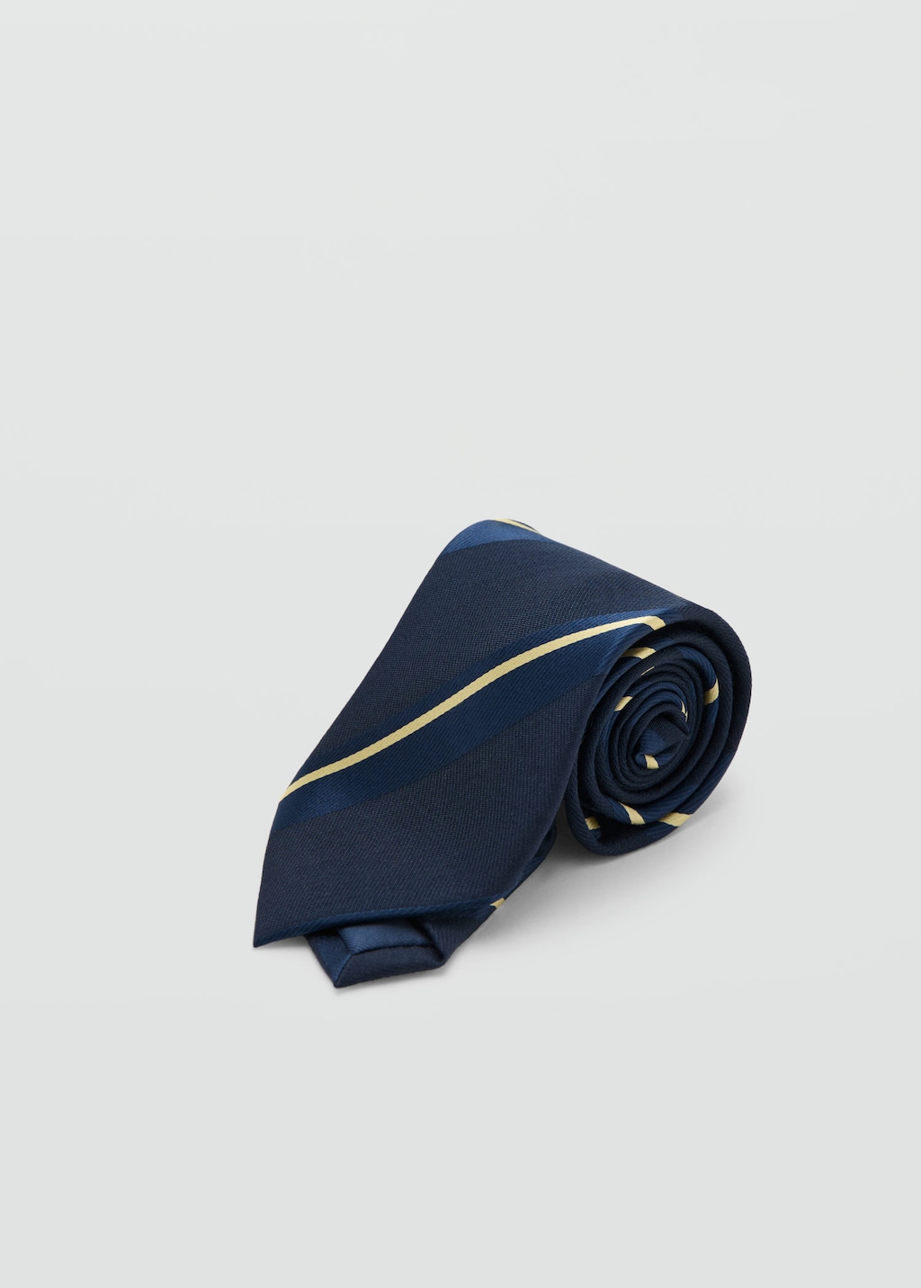 Mango Striped Tie With Combined Patterns Navy In Blue