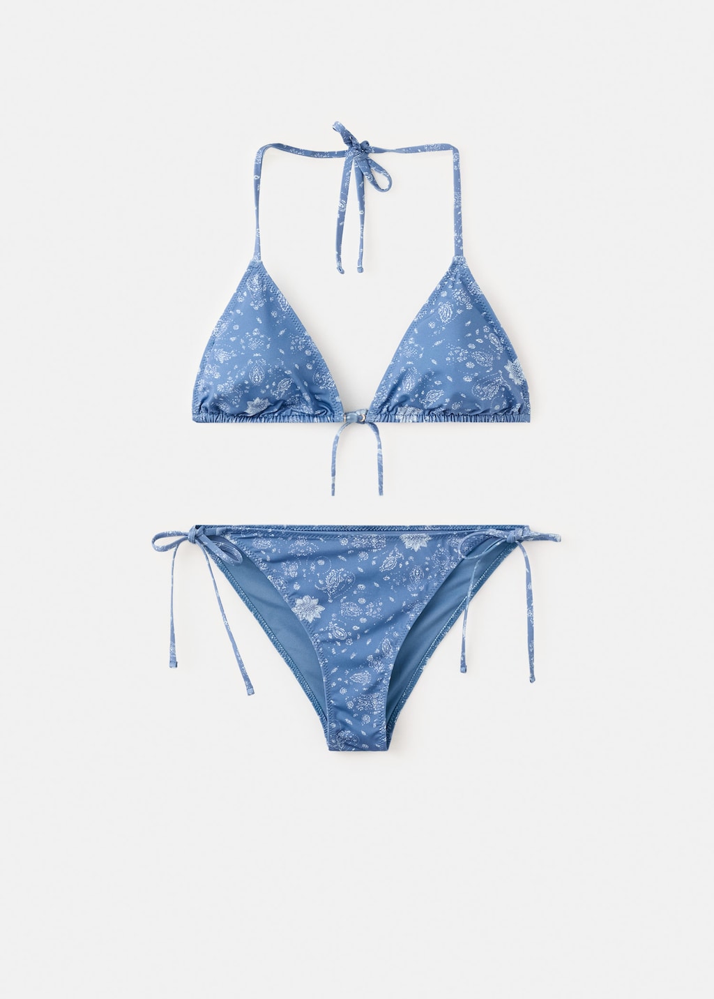 Mango Bikini Wavy Blue In Multi