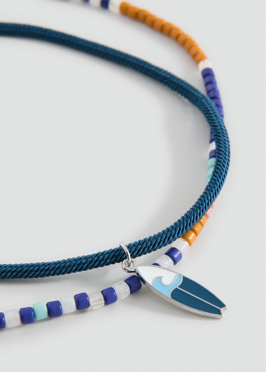 Mango Kids' Combined Necklace Pack Navy In Blue