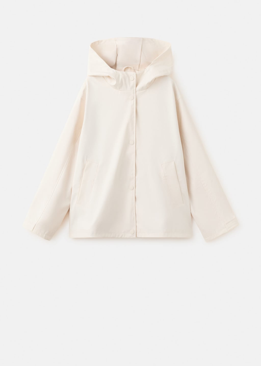 Mango Kids' Rubberised Jacket Ecru In Metallic