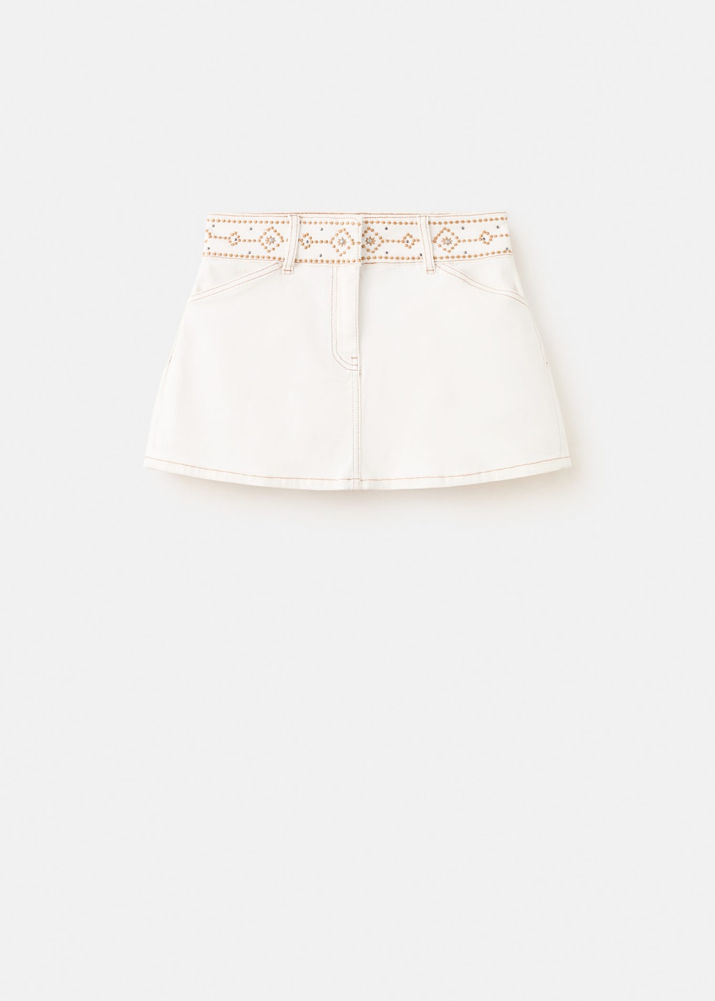 Mango Jupe Bordado Blanc Cassé - Fille - L -  Teen In White