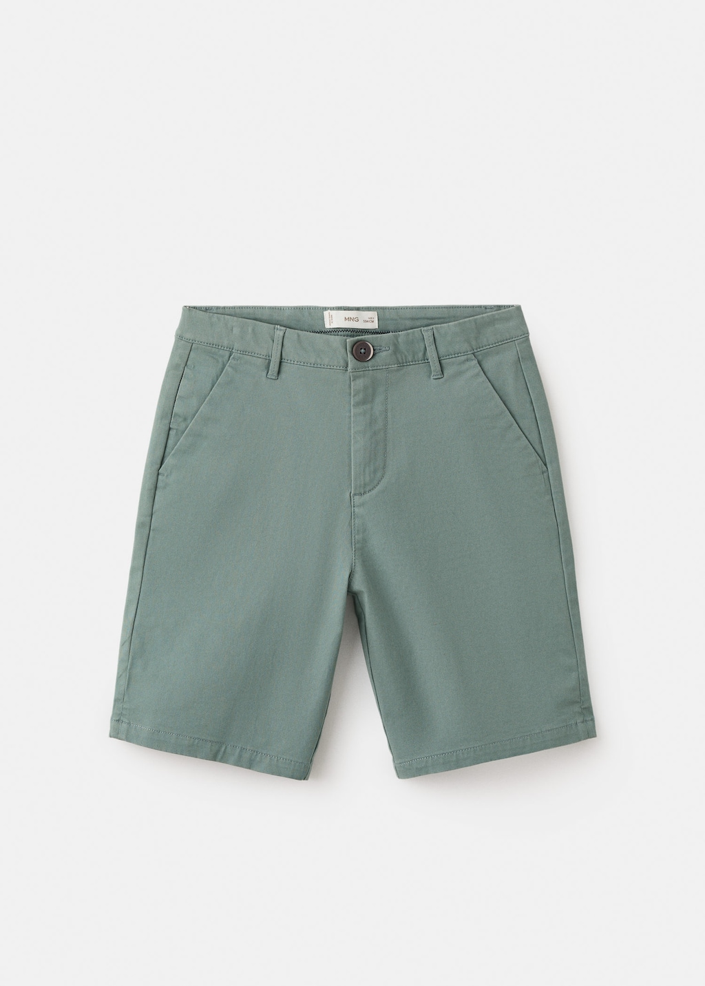 Mango Kids' Cotton Bermuda Shorts Forest Green