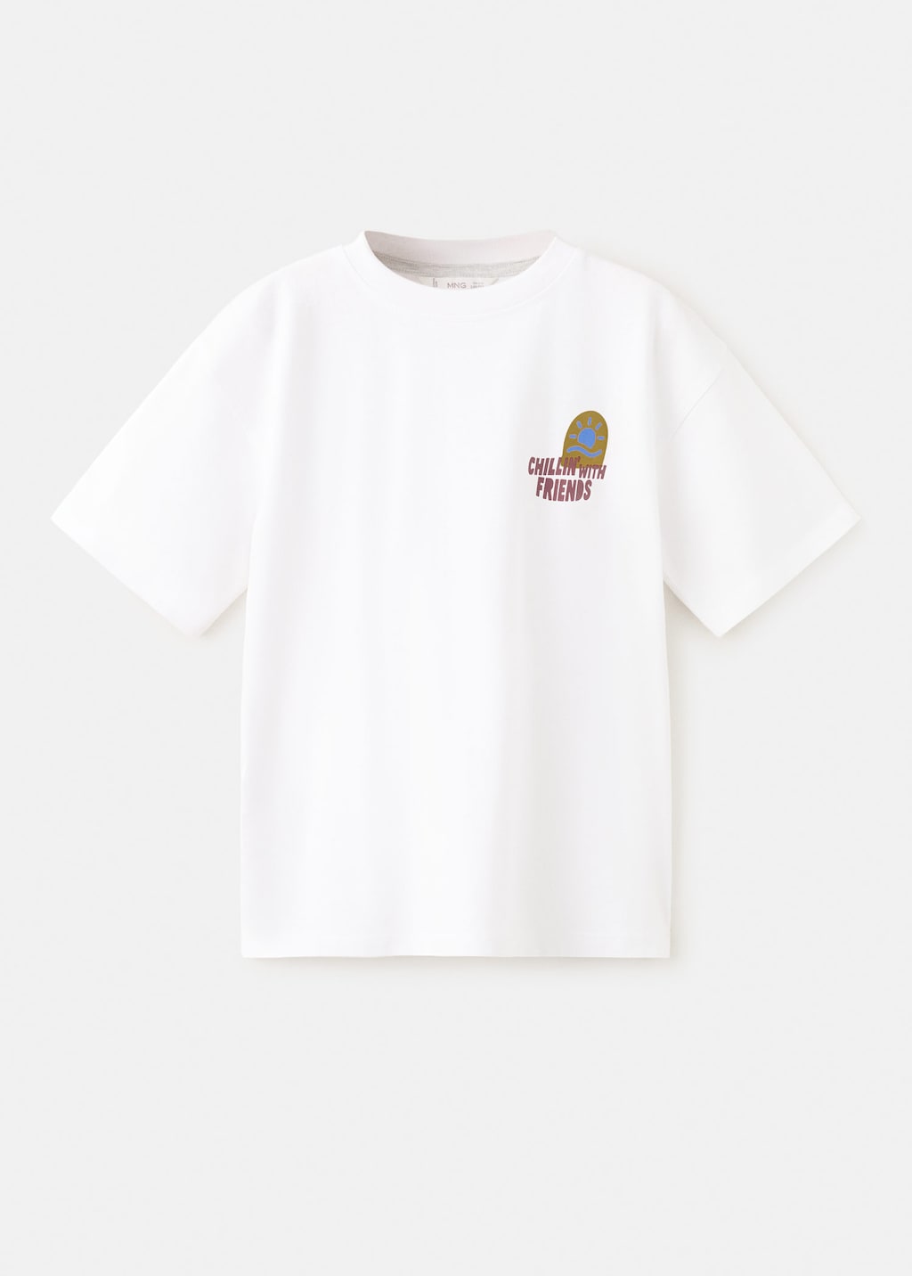 Mango T-shirt En Coton Imprimé Blanc - Enfants - 9-10 Ans - Kids In White