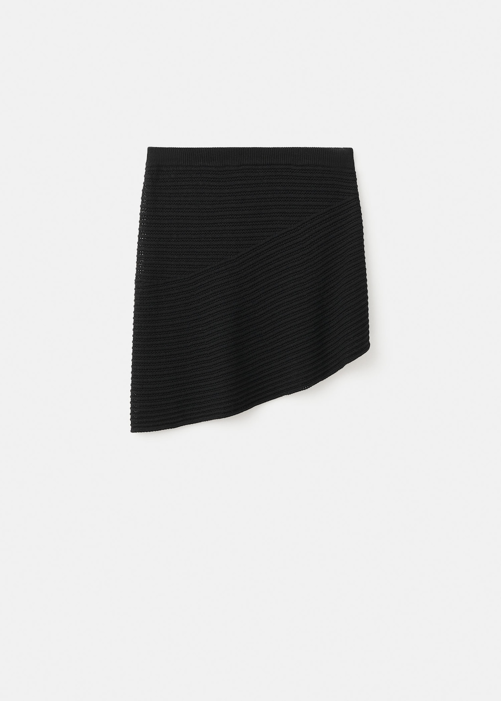 Mango Jupe Courte Asymétrique Noir - Fille - Xxs -  Teen In Black