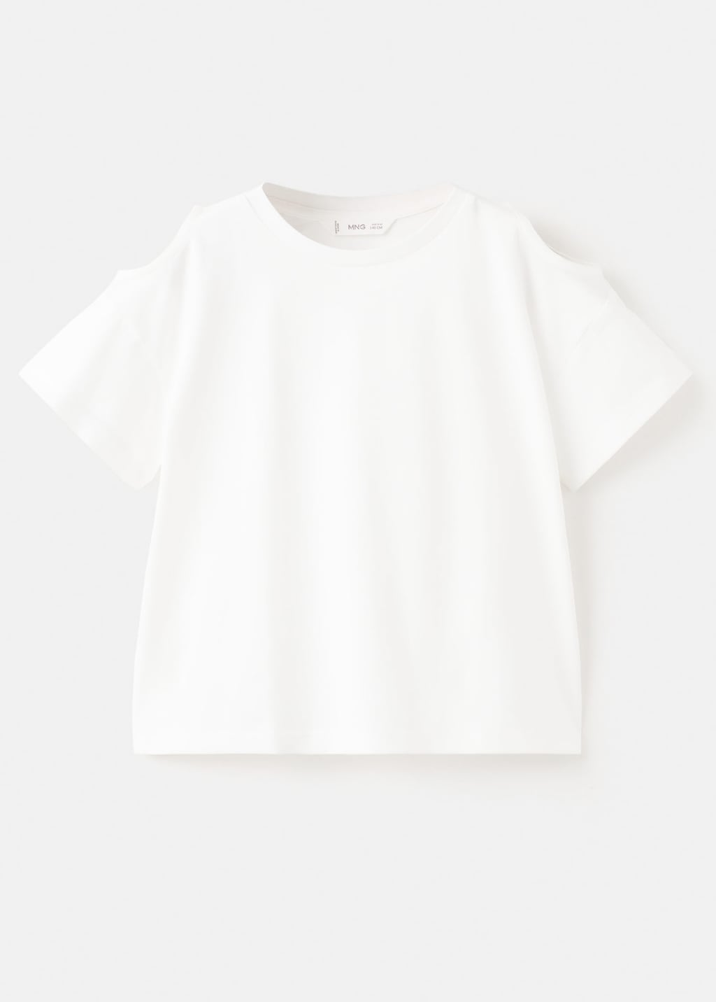 Mango T-shirt En Coton À Épaule Découverte Blanc Cassé - Enfants - 13-14 Ans -  Kids In White