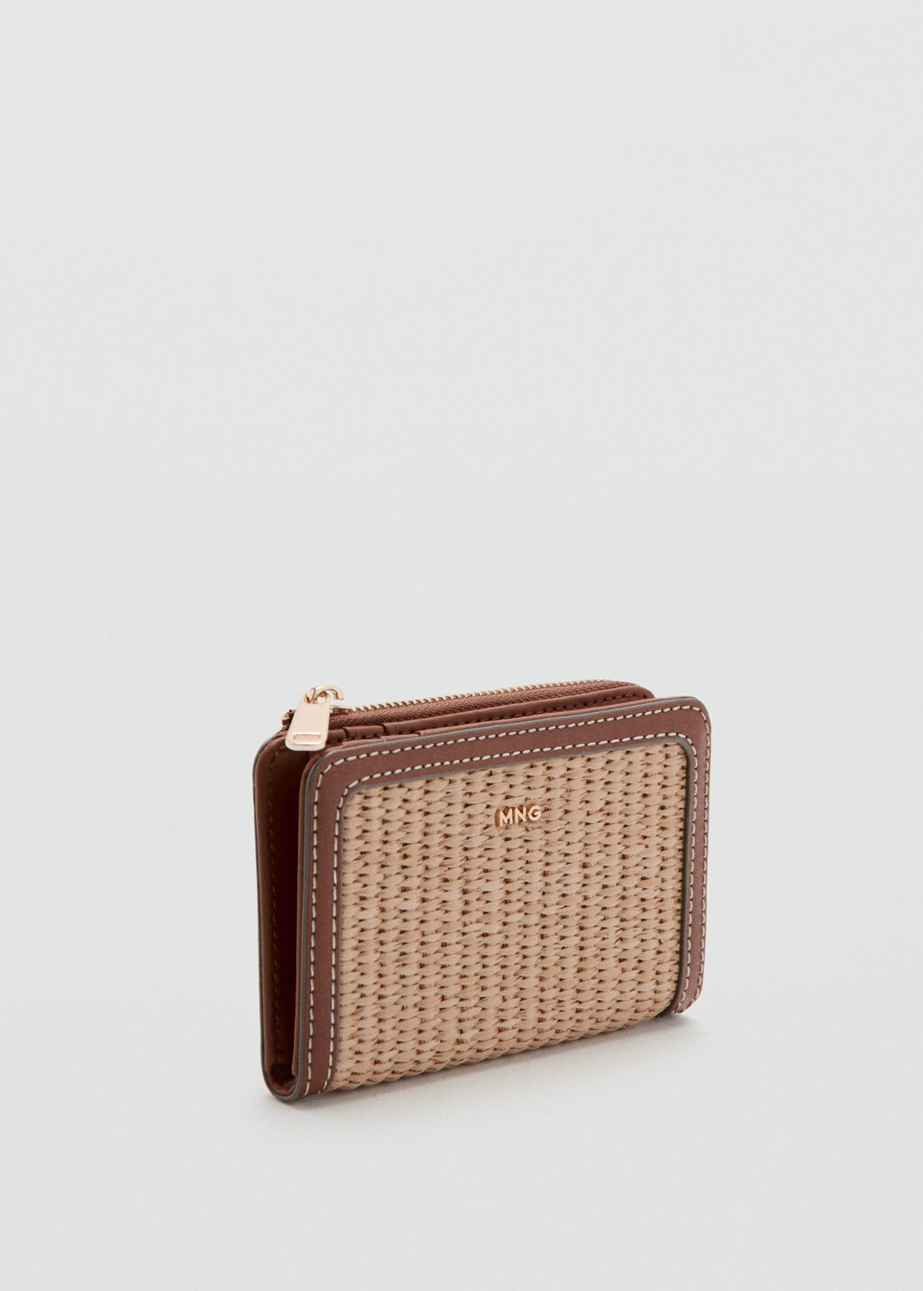 Mango Petit Portefeuille Texturé Beige - Femme - Taille Unique -  In Brown