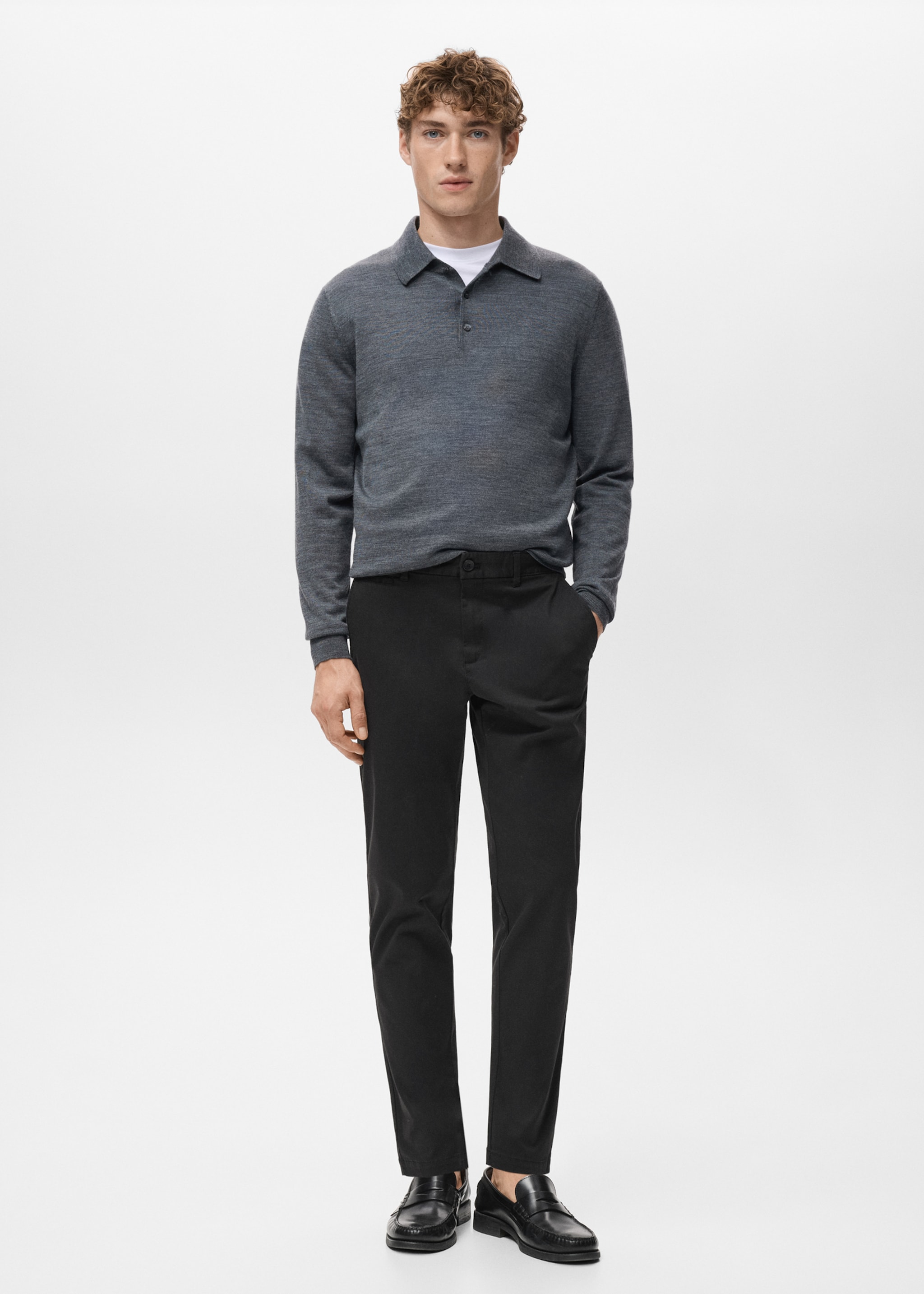 Prato cropped tapered chino trousers - General plane, Black. Ref: 27001196-00.