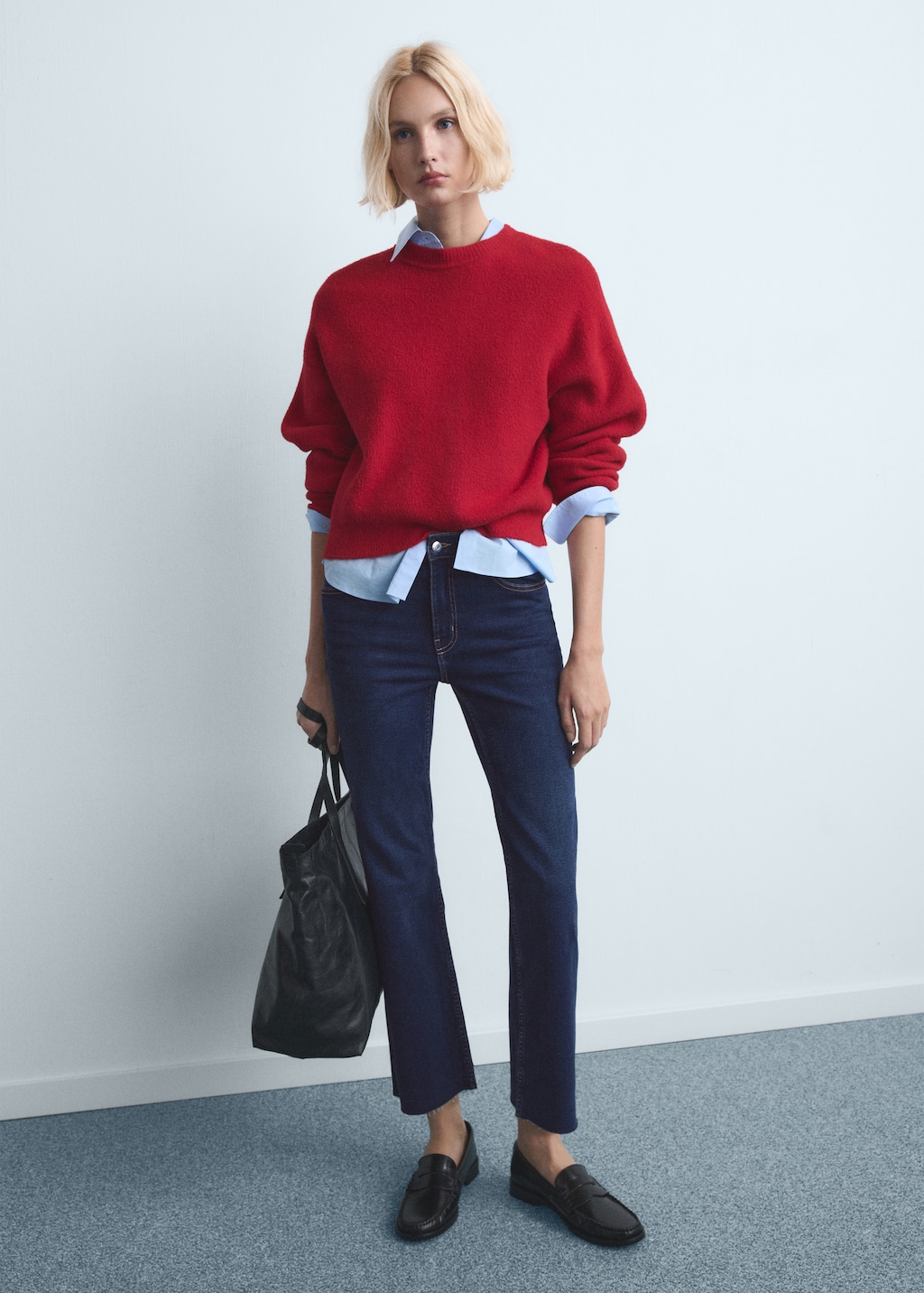 Mango Sienna flared cropped jeans