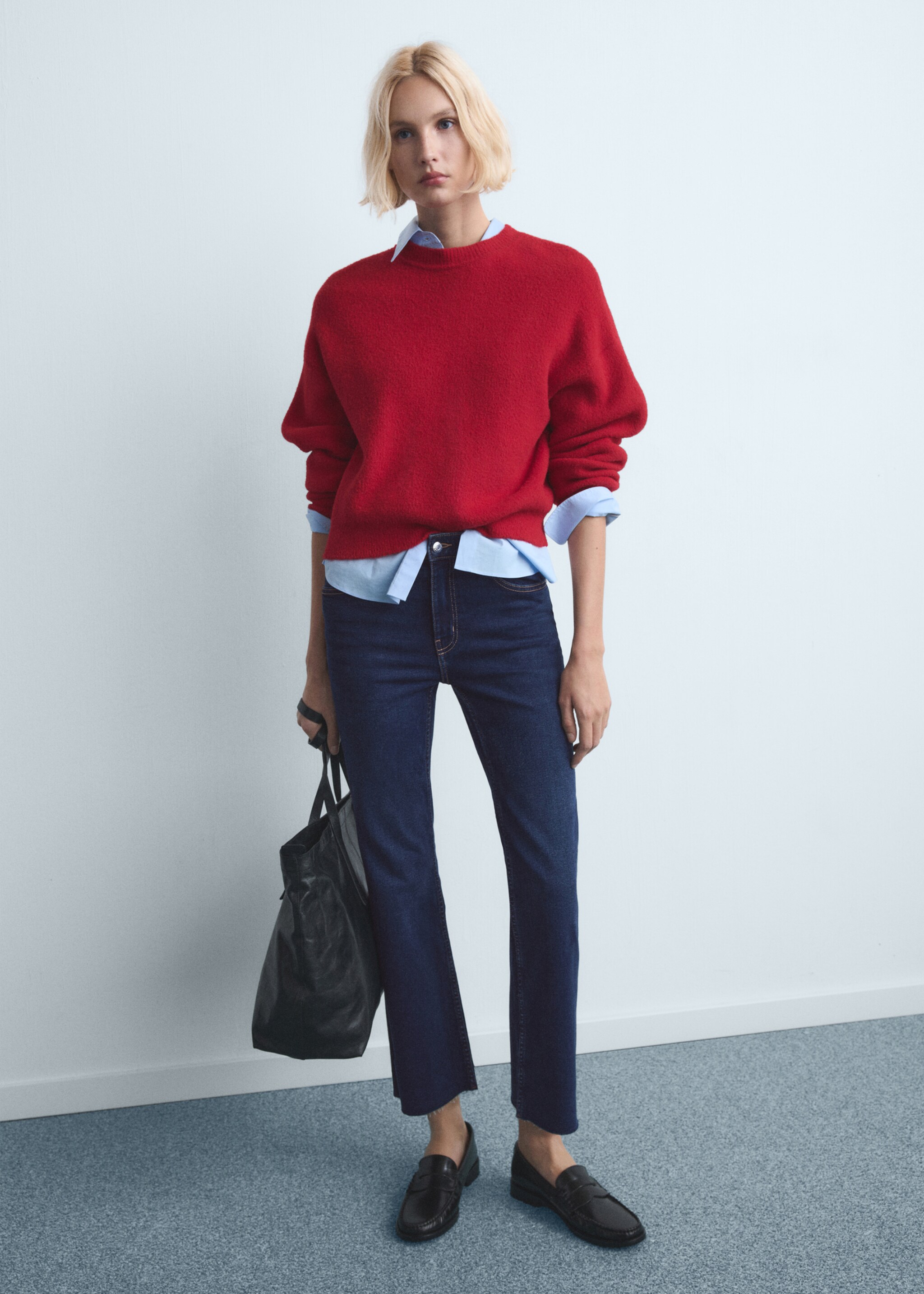 Sienna flared cropped jeans - General plane, Dark Blue. Ref: 27001240-00.