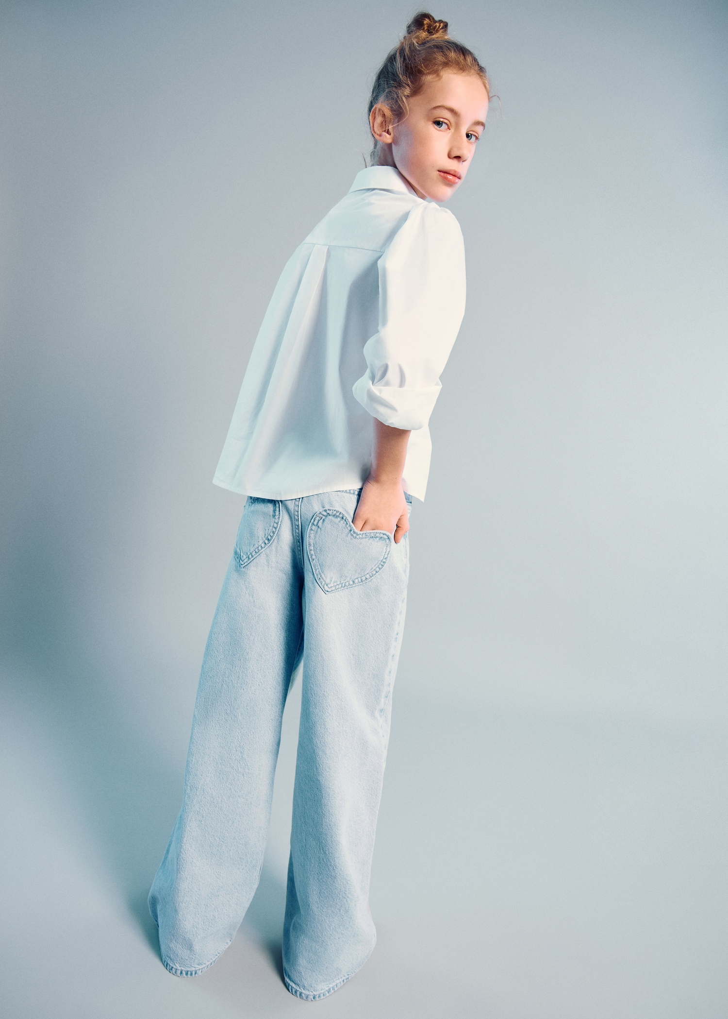 Jean wideleg poches cœur - Plan général