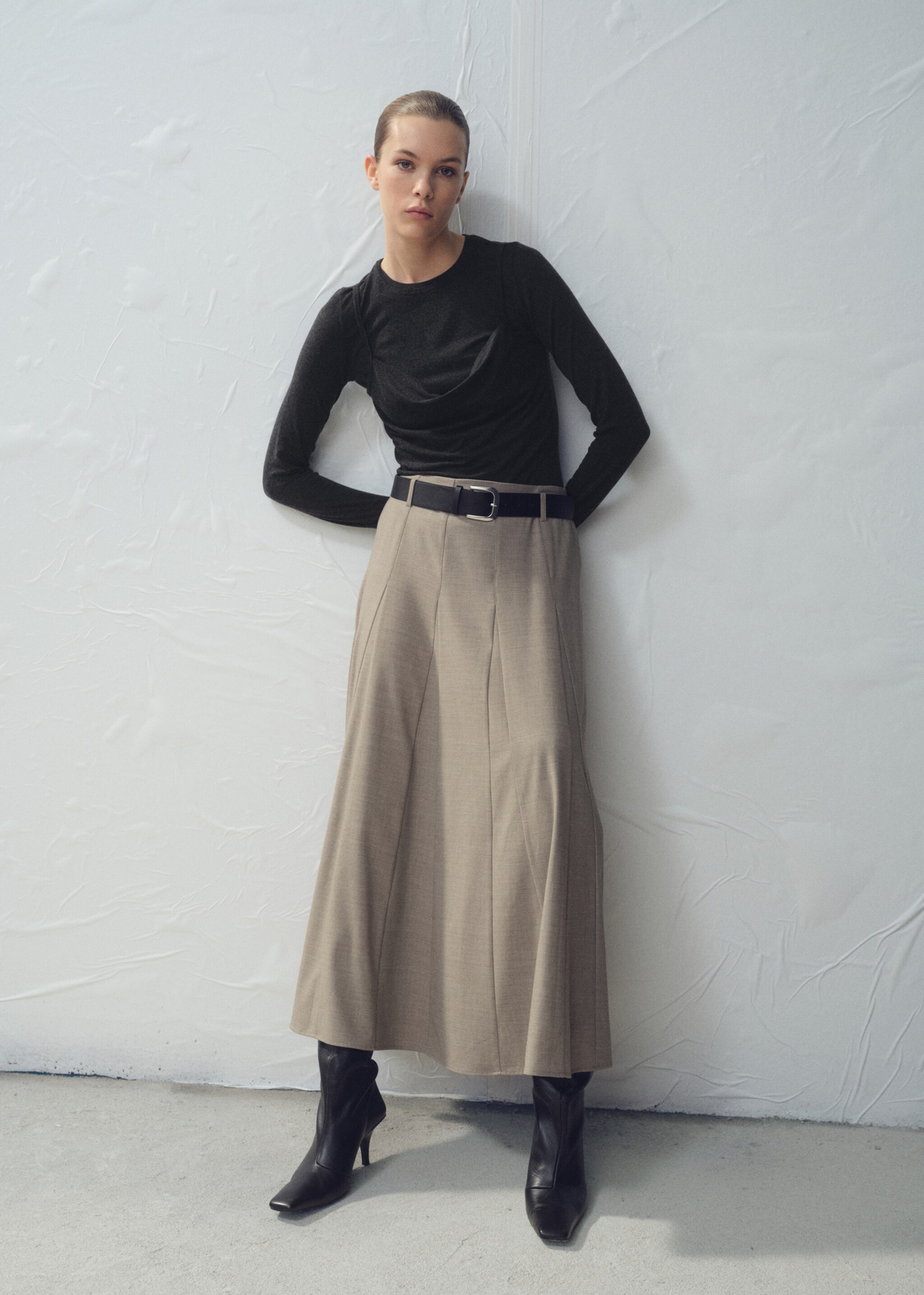 Draped combined t-shirt - General plane, Dark Heather Grey. Ref: 27001356-00.