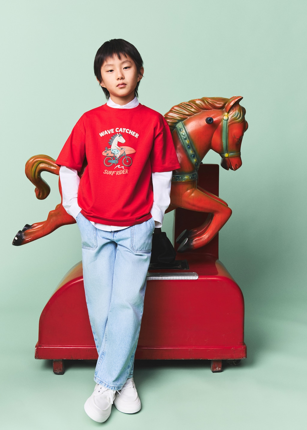 Printed cotton-blend T-shirt