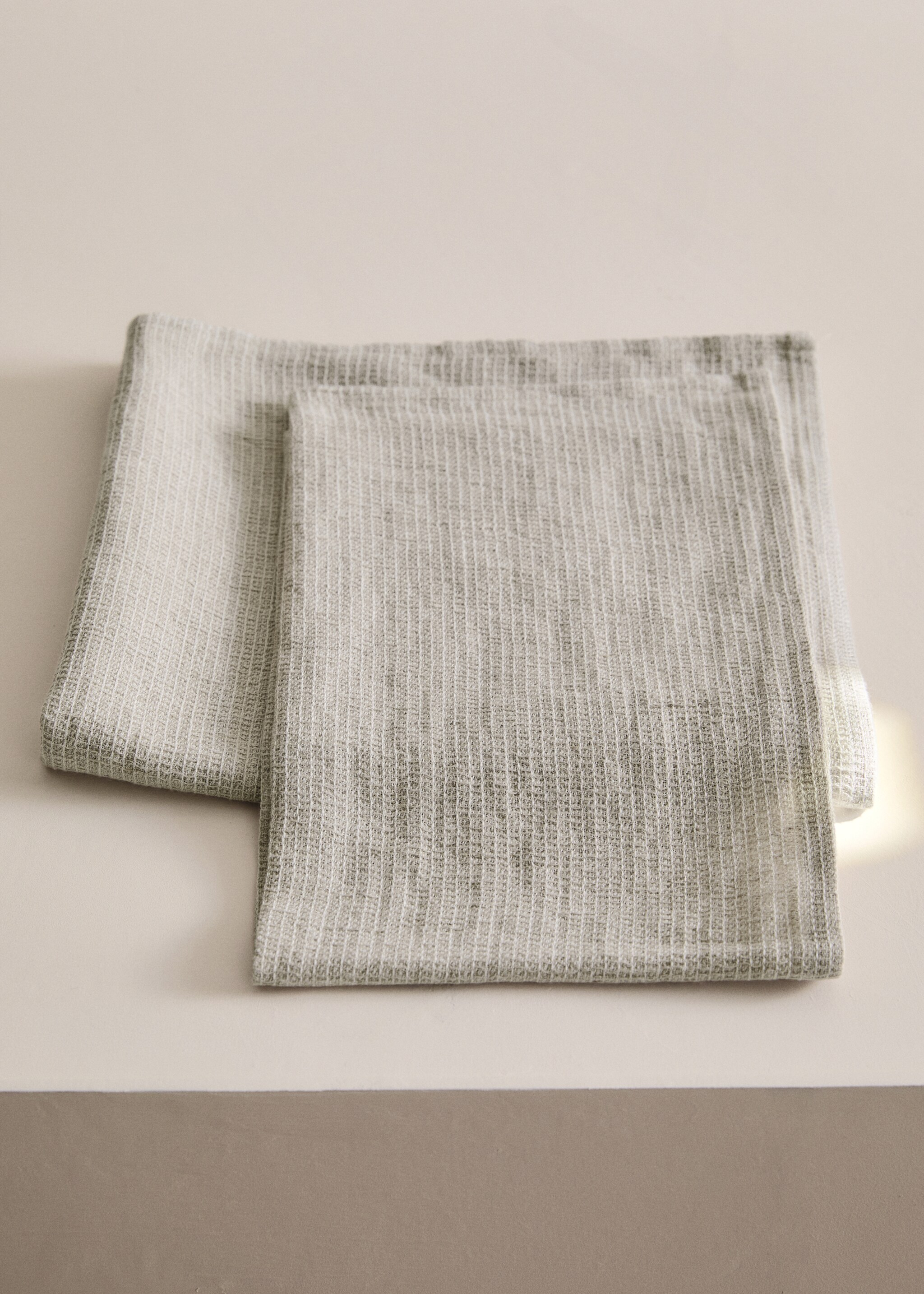 Πετσέτα χεριών mini waffle - Γενικό πλάνο, Άμμος. Ref: 27001609-00.