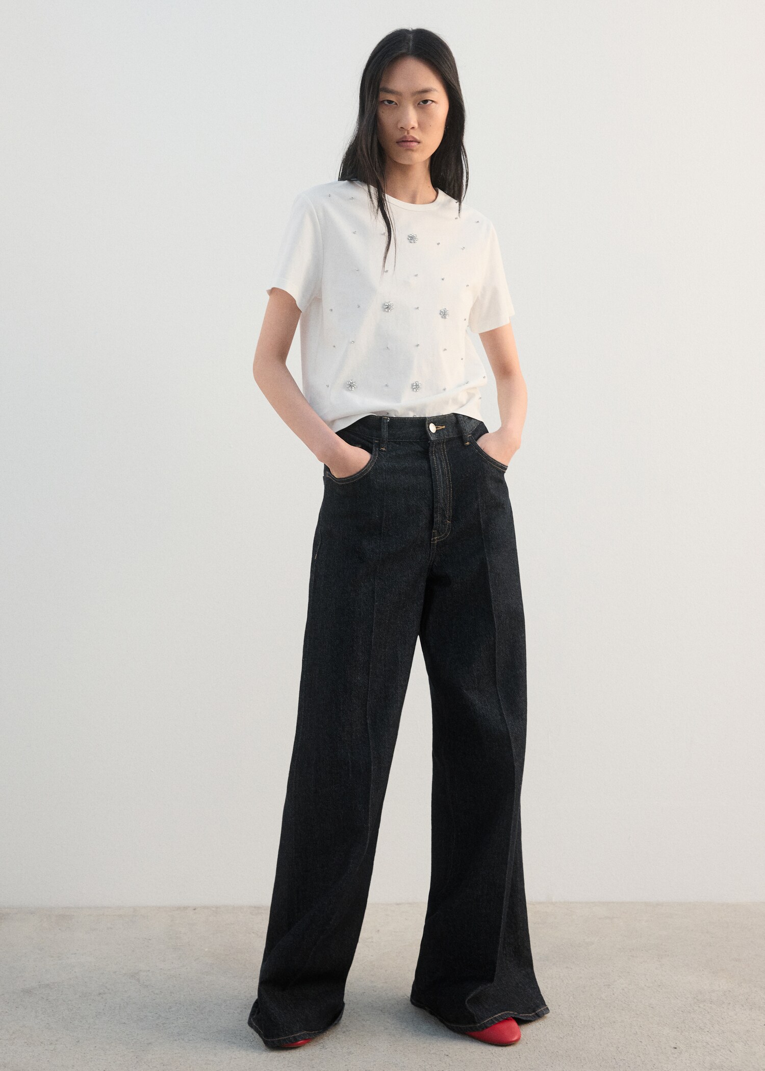 Camiseta algodón strass - Plano general