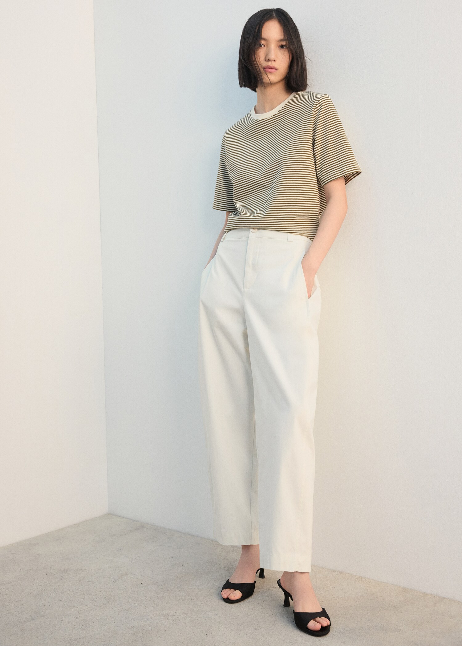 Camiseta algodón rayas - Plano general