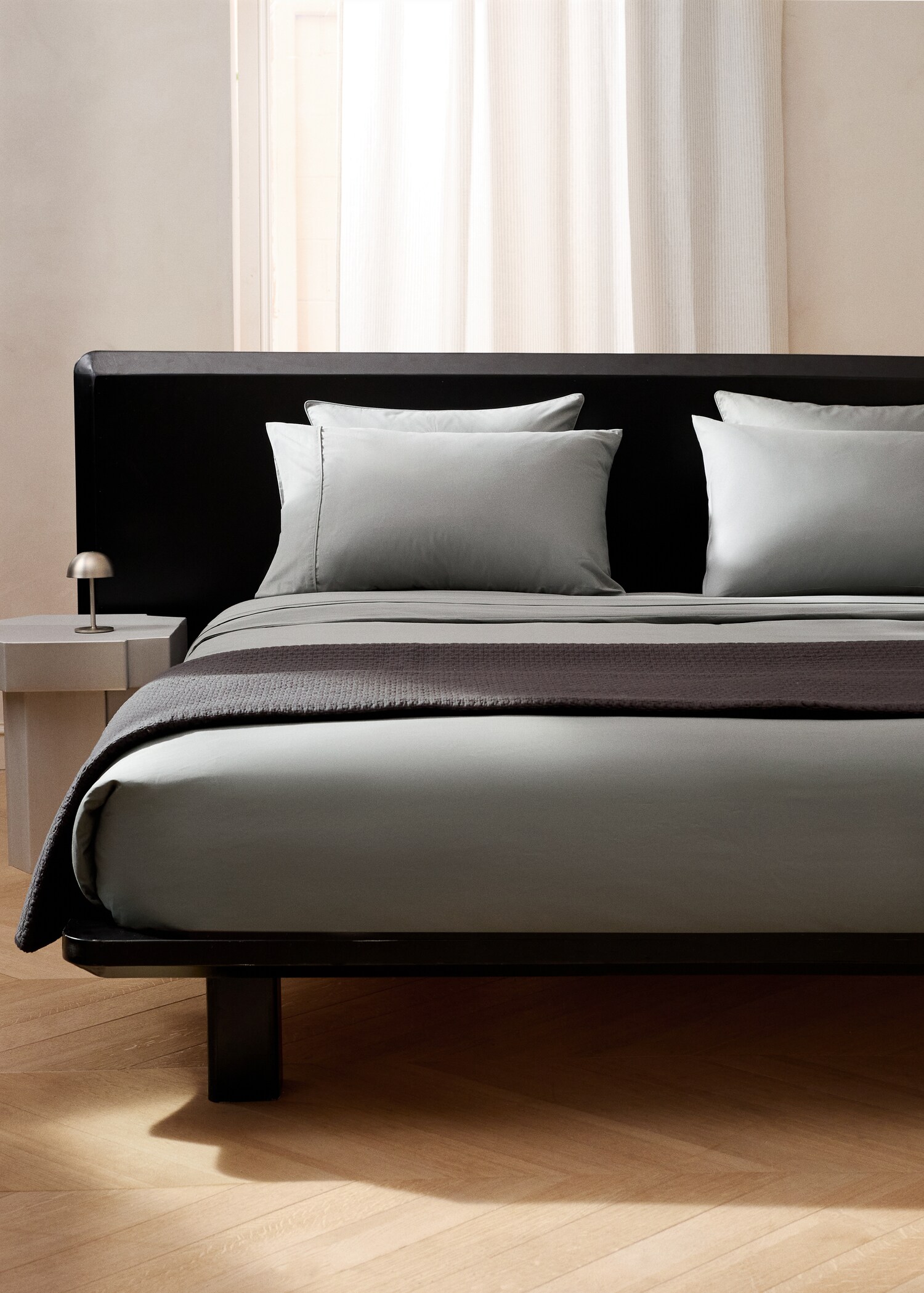 500-thread cotton percale duvet cover for 135/140 cm bed - General plane