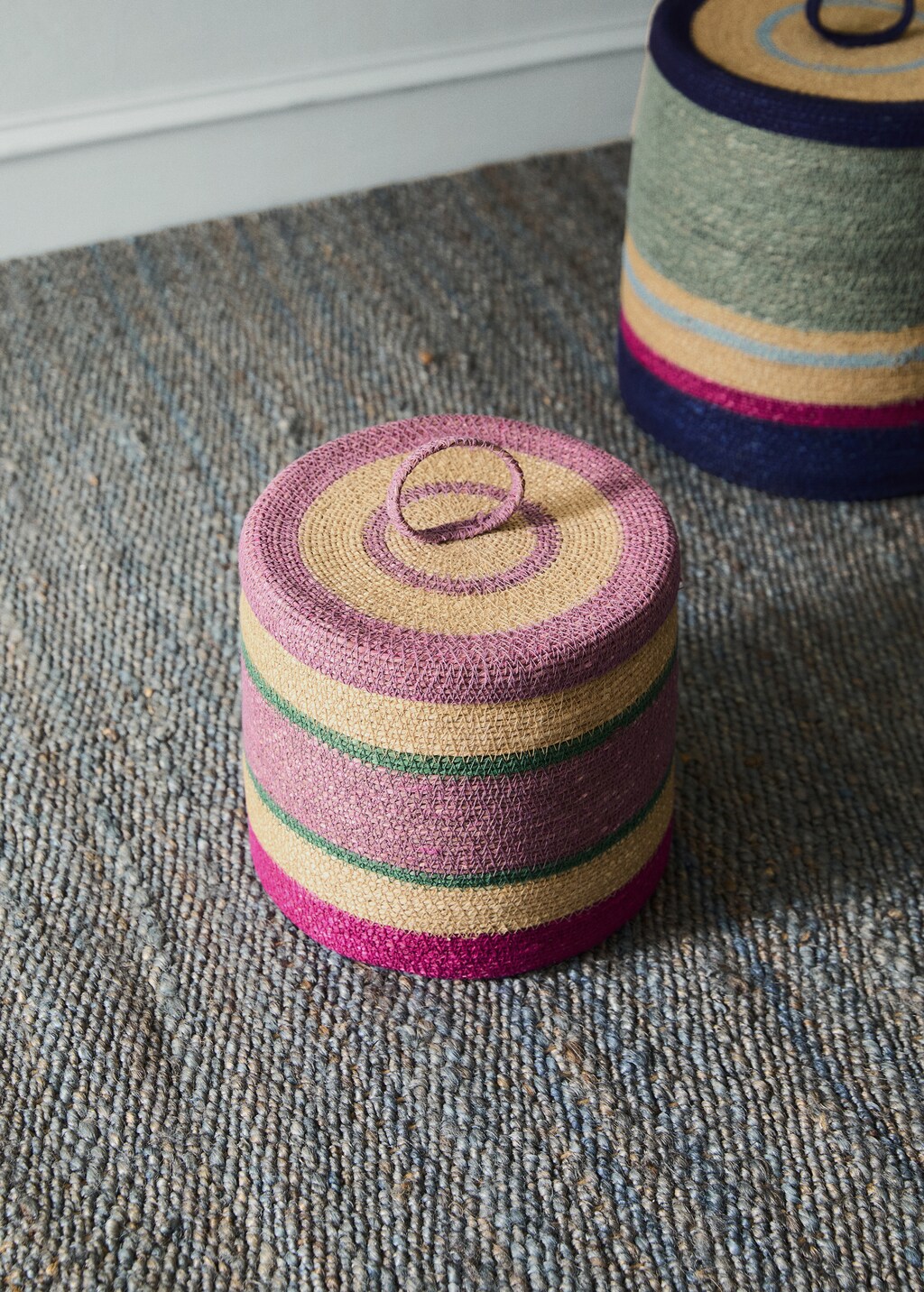 Panier moyen couvercle 100 % algues de couleur