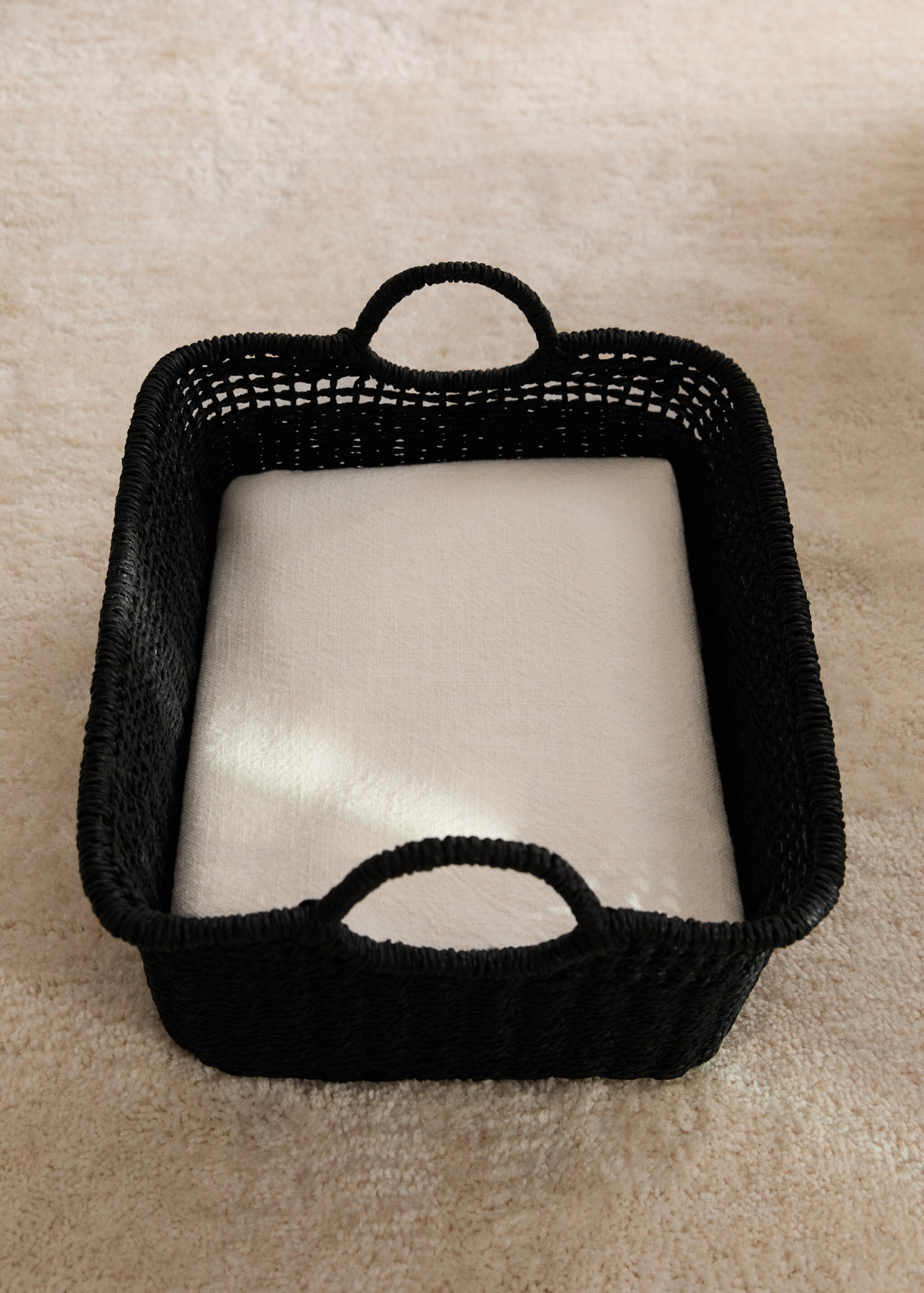 Two-handled paper basket - General plane, Black. Ref: 27003290-00.