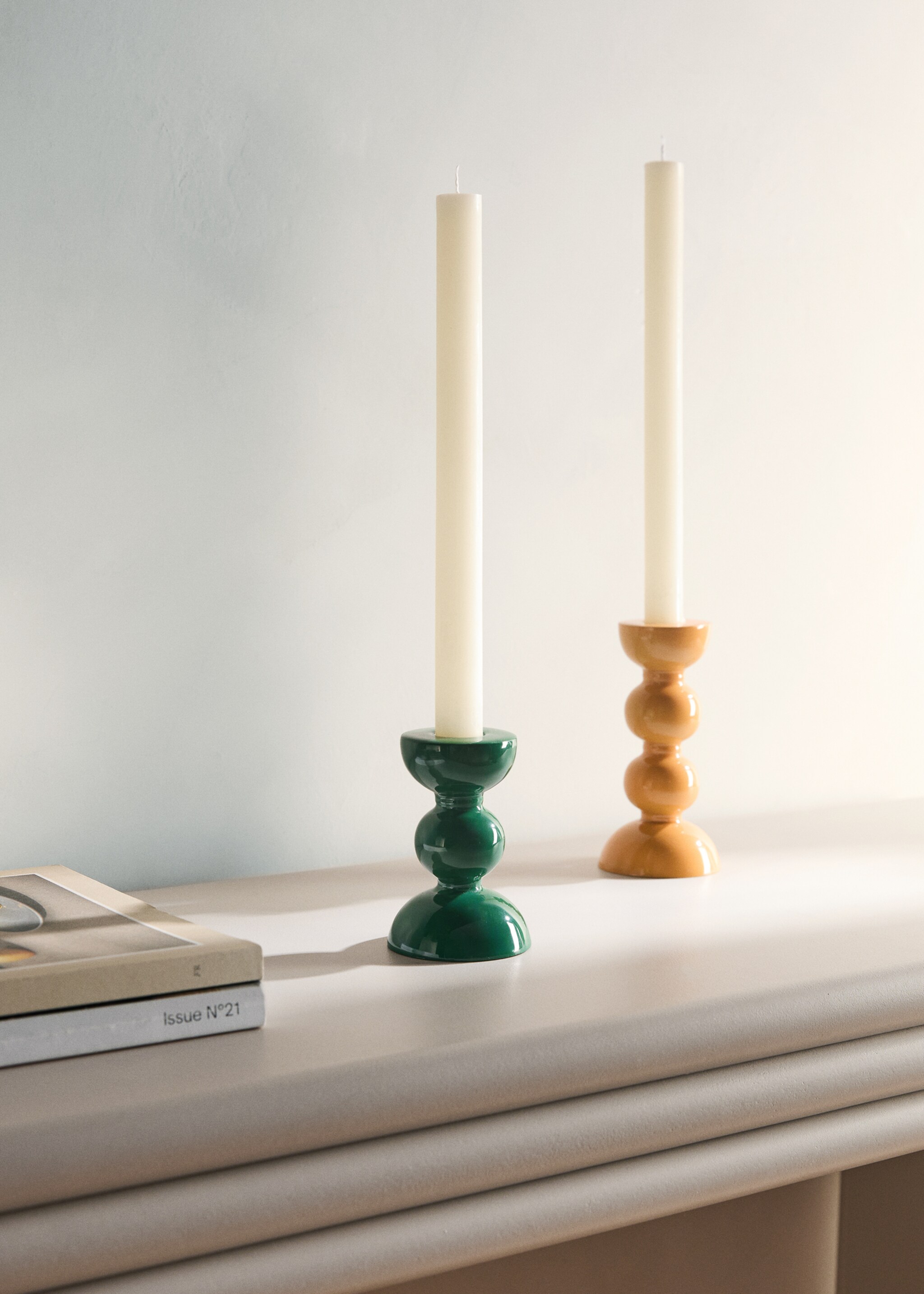 Metal low-colour candelabra - General plane, Light/Pastel Grey. Ref: 27003318-00.