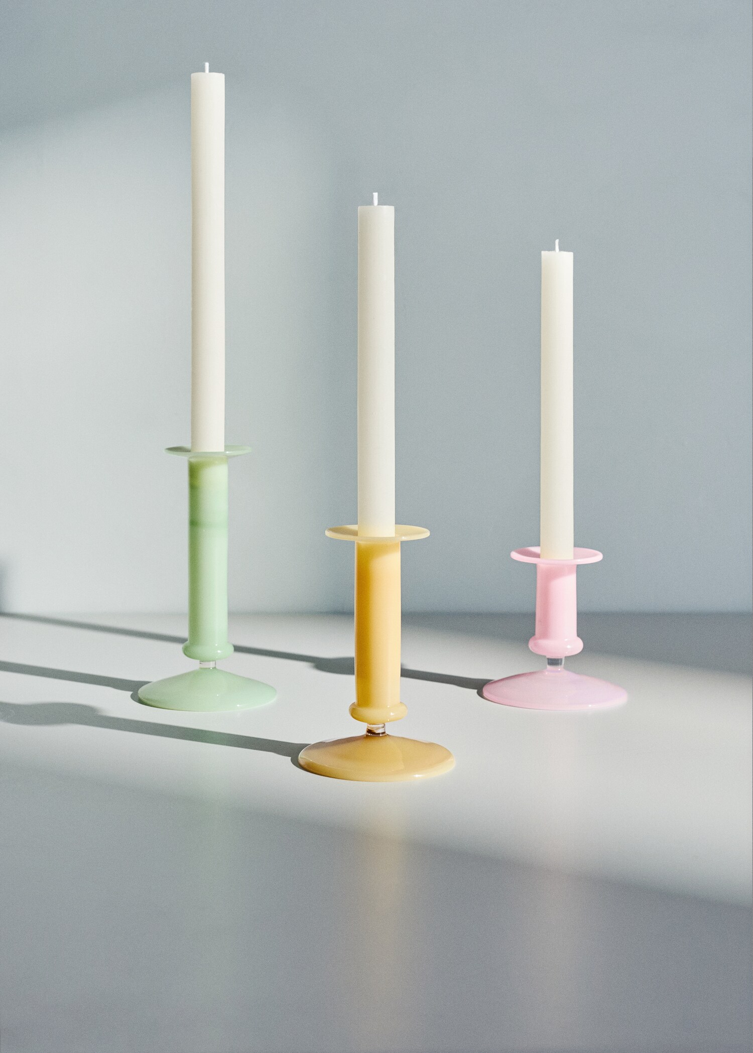 Medium coloured borosilicate candelabrum - General plane