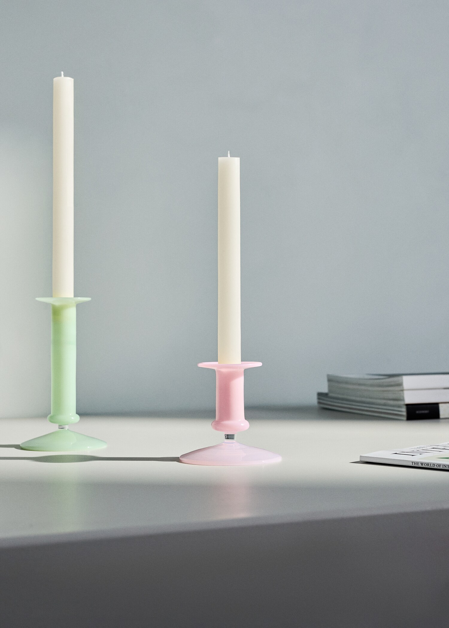 Small coloured borosilicate candelabrum - General plane