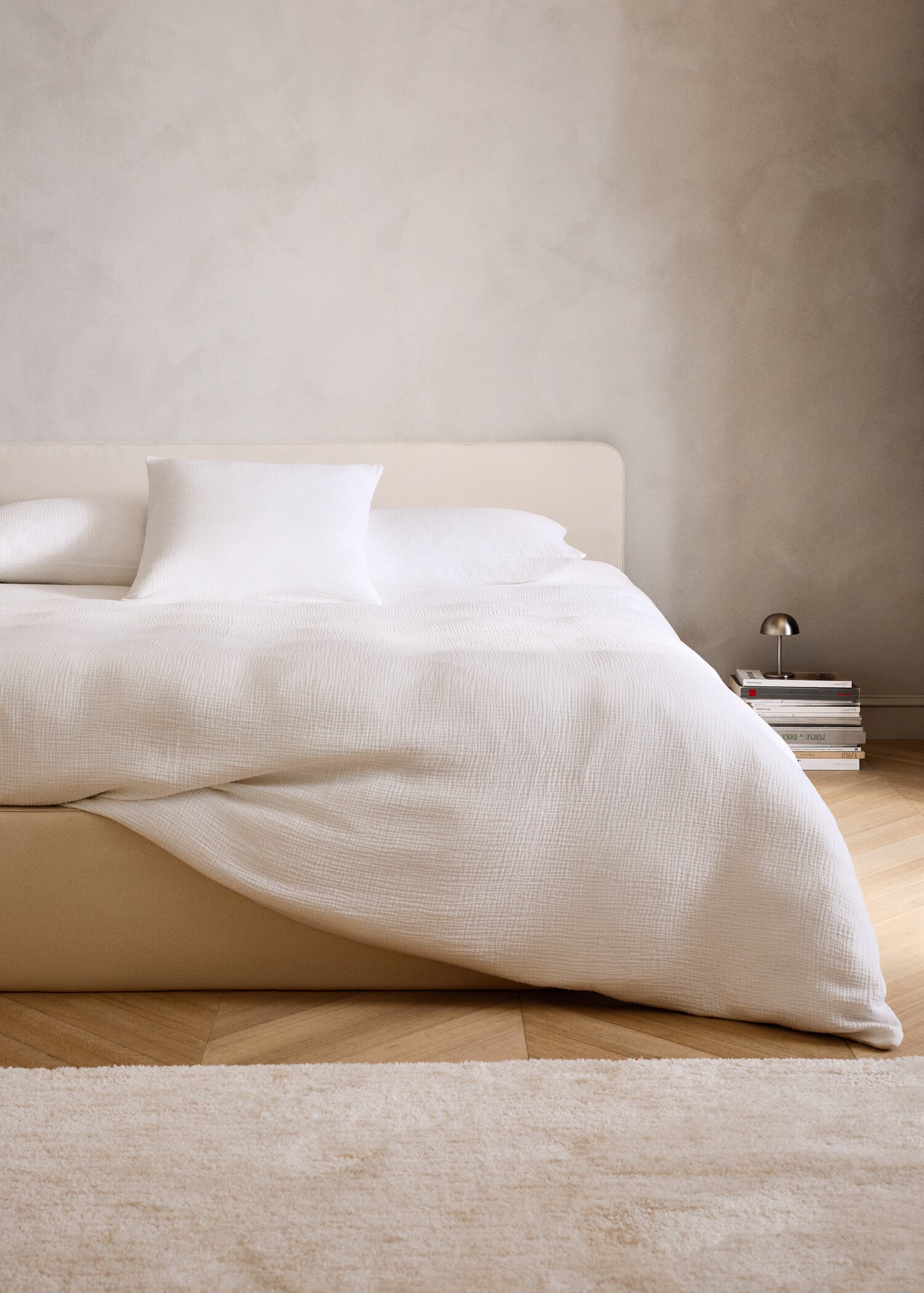 Gauze cotton duvet cover Superking bed - General plane