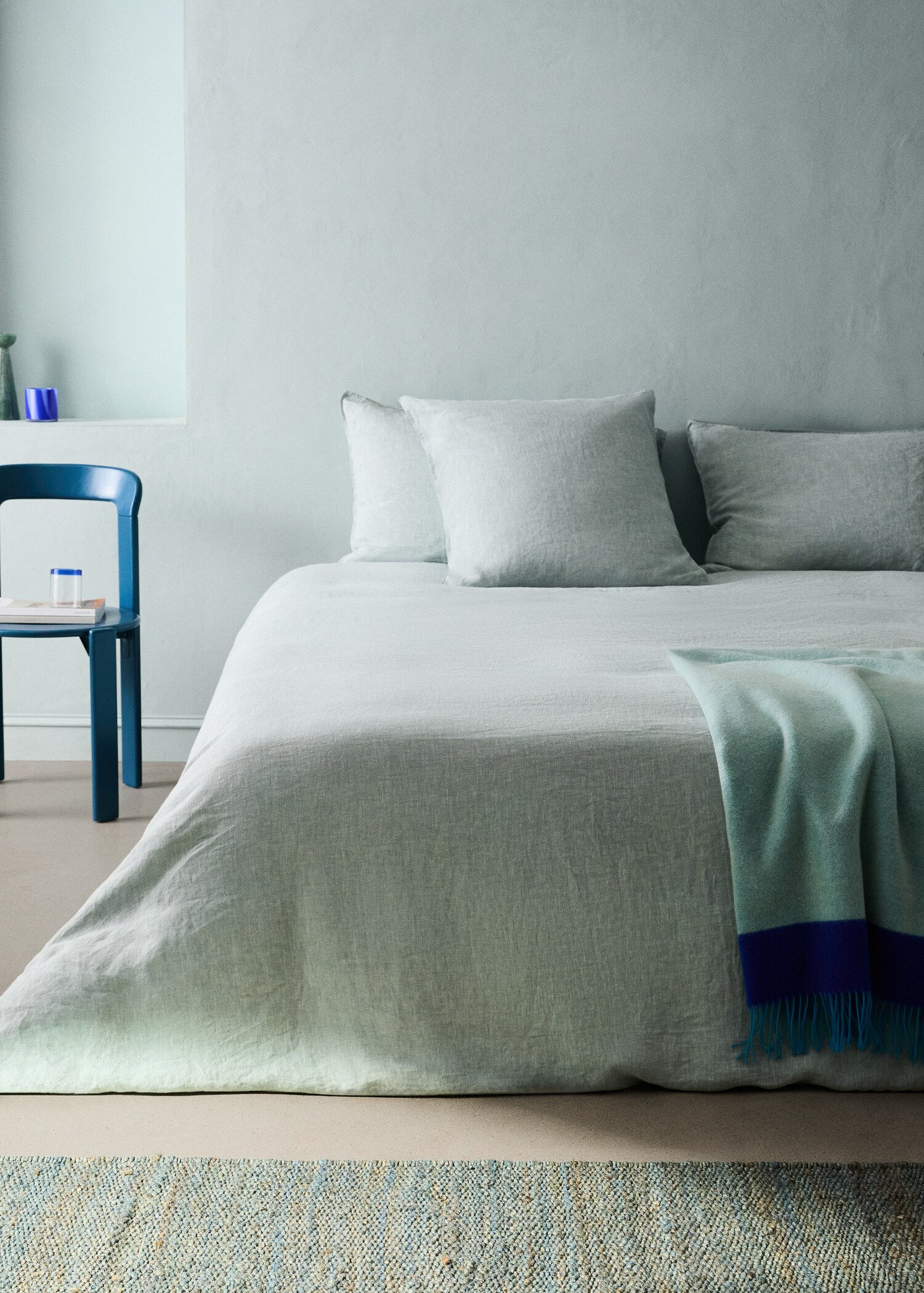 Mélange 100% linen duvet cover for 180/200-cm bed - General plane