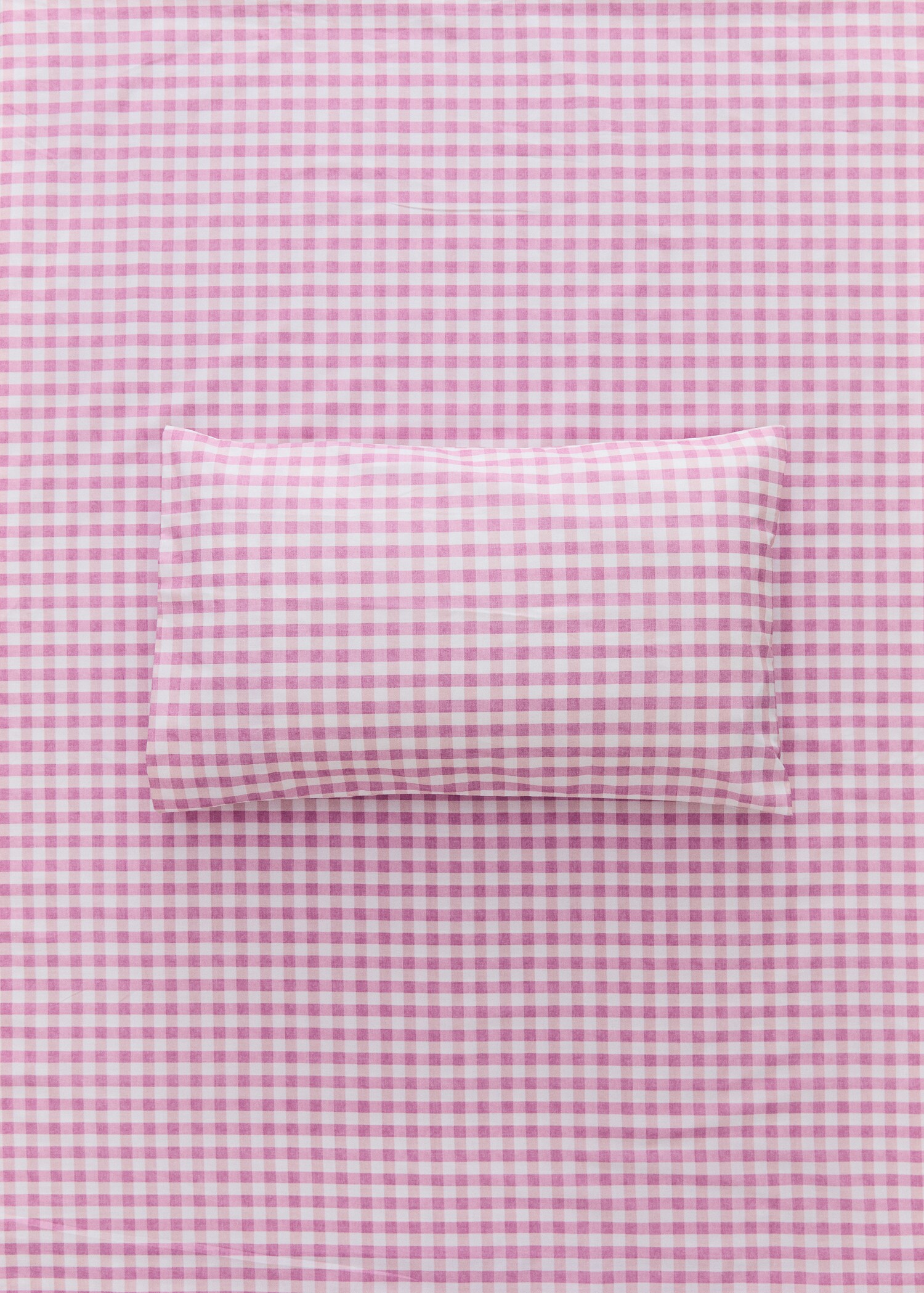 Vichy check cotton pillowcase 50x75 cm - General plane