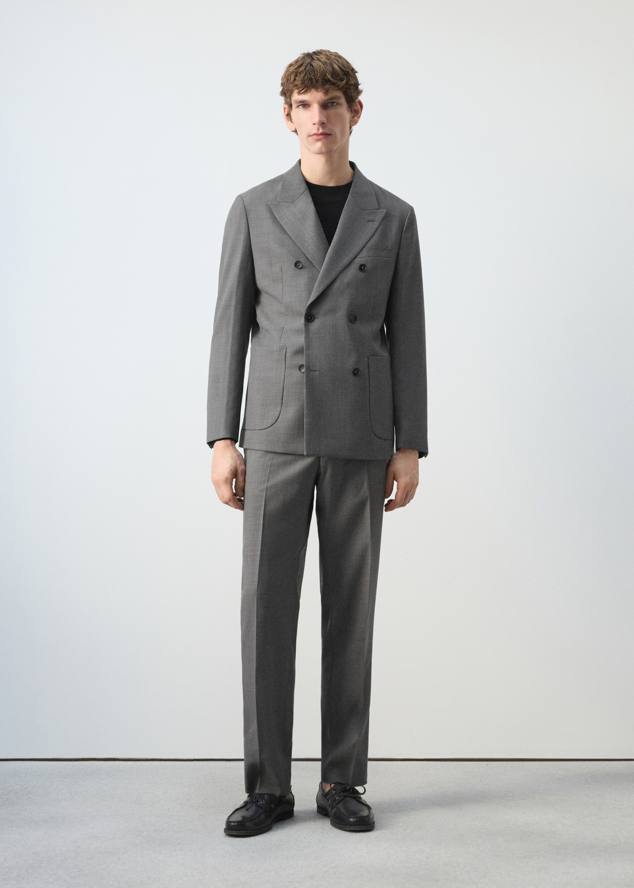 Ricardo regular fit suit trousers - General plane, Grey. Ref: 27004414-00.