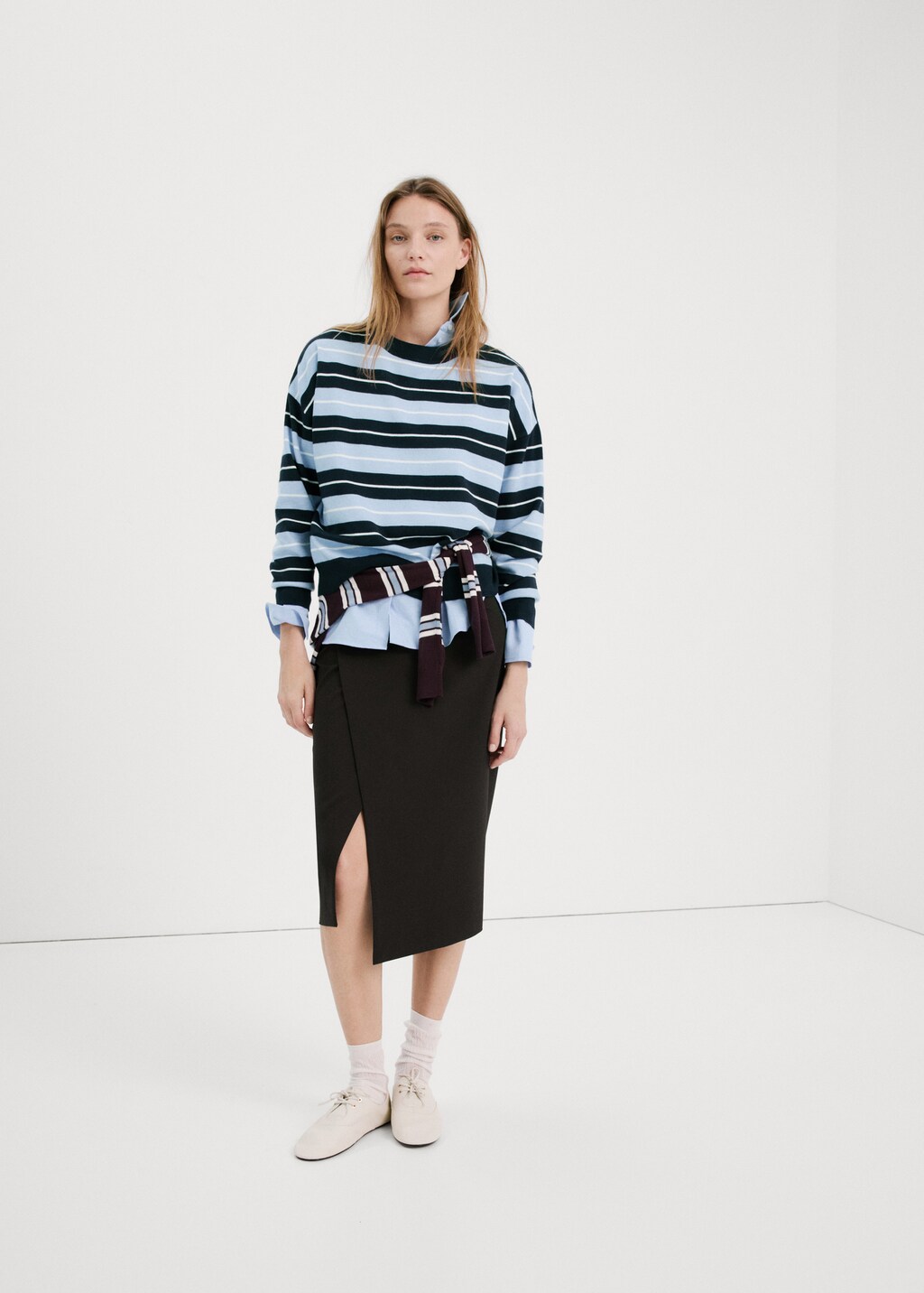 Knit striped sweater